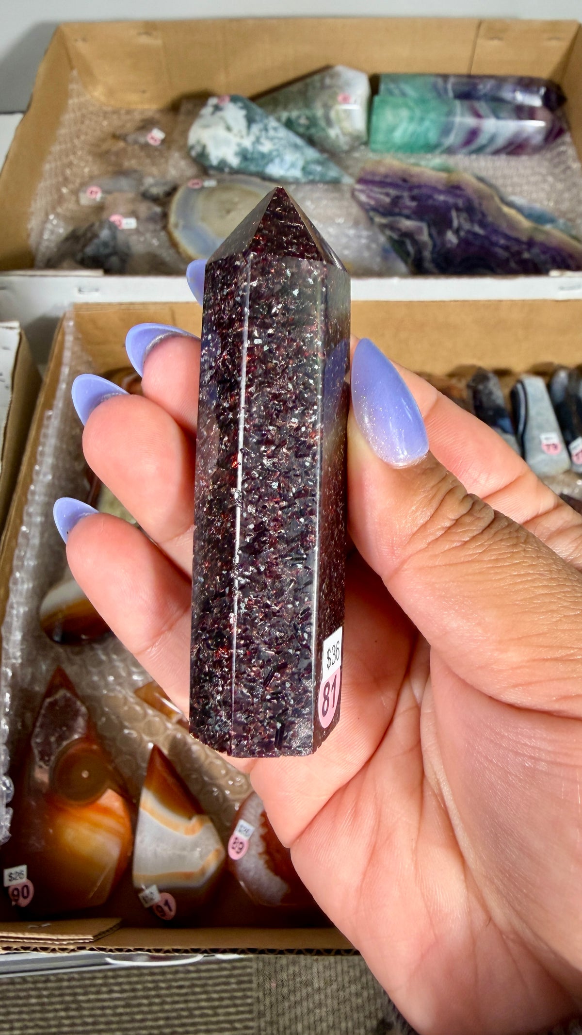 Gorgeous Maroon Iolite Tower | Opt 81
