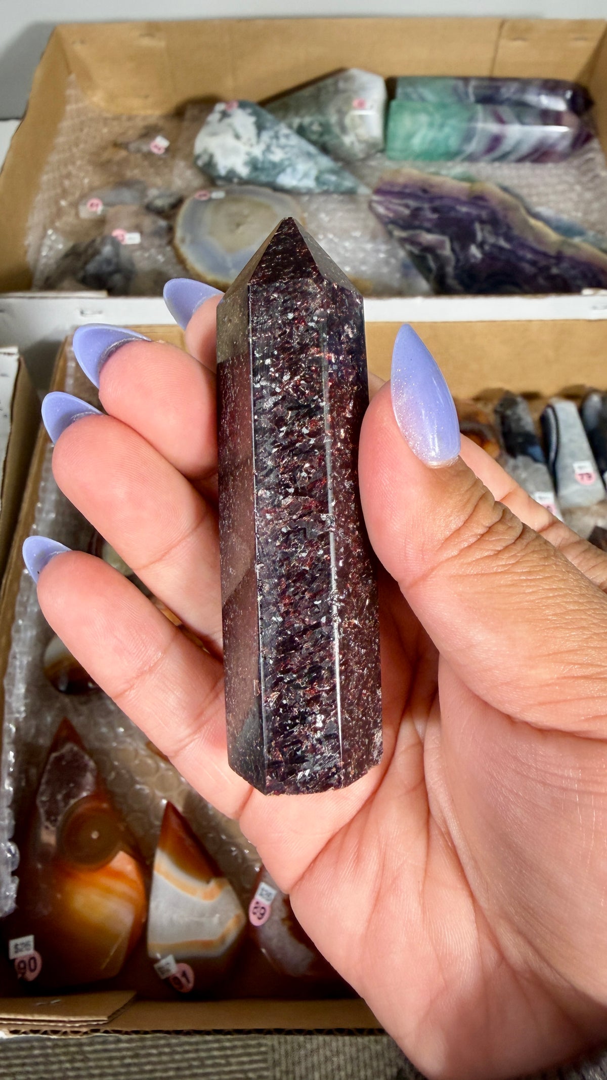 Gorgeous Maroon Iolite Tower | Opt 81