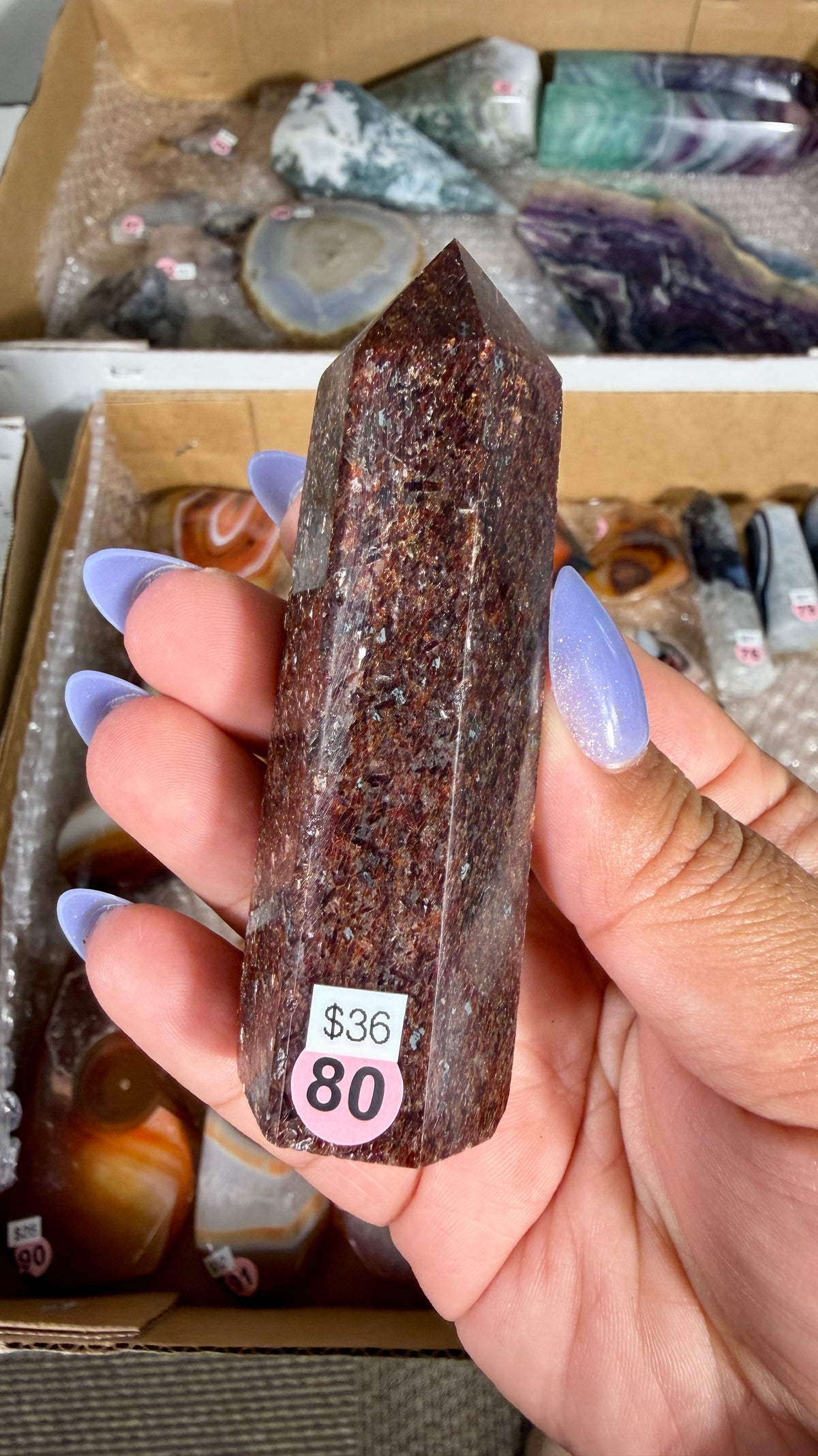 Gorgeous Maroon Iolite Tower | Opt 80