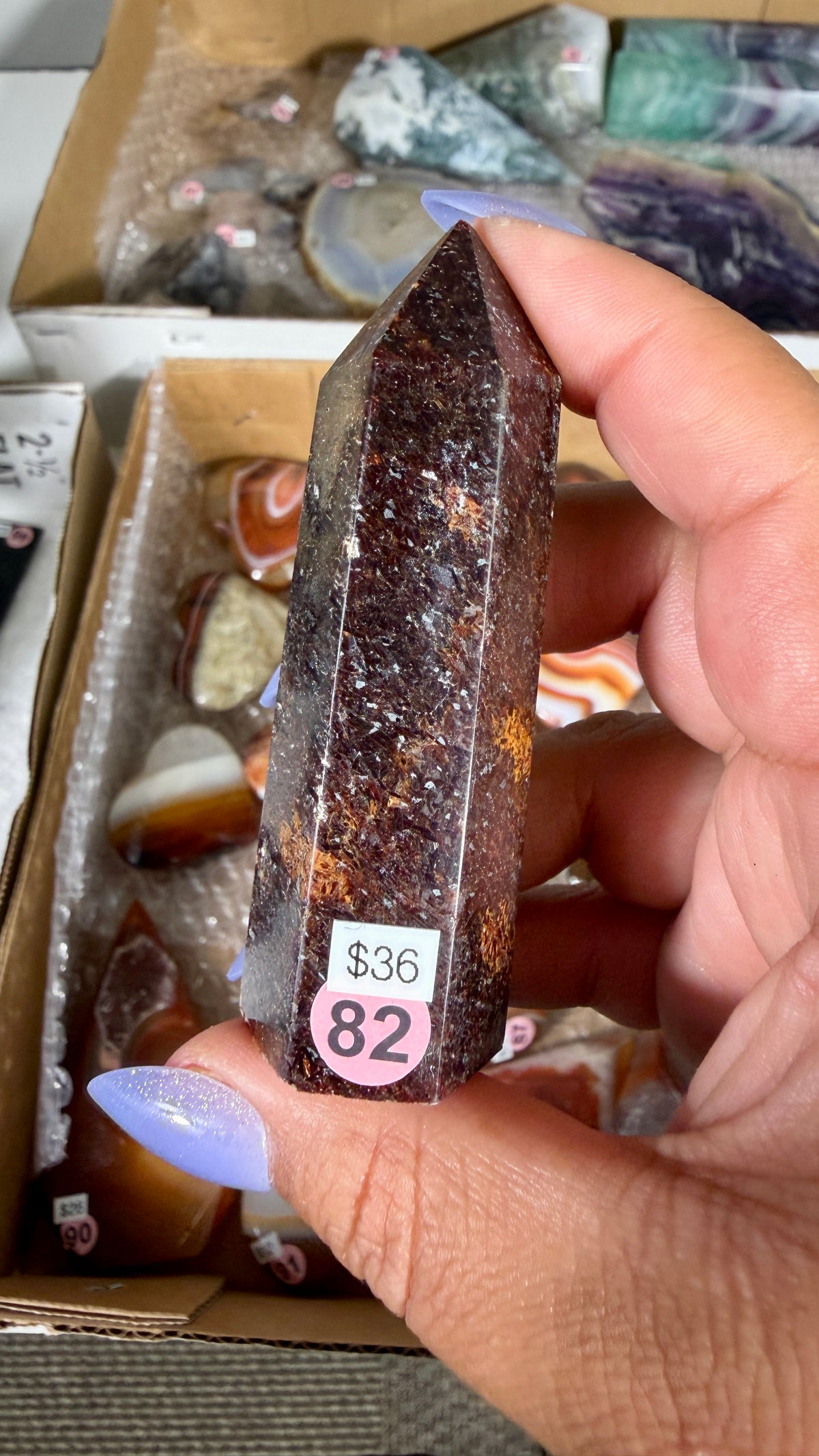 Gorgeous Maroon Iolite Tower | Opt 82