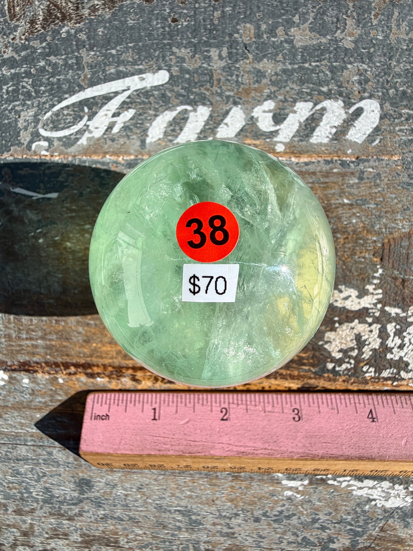Gorgeous Stormy Water Fluorite Sphere | Opt 38