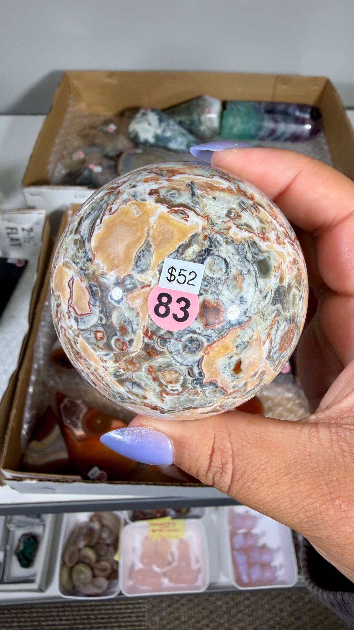 Gorgeous Money Agate Sphere | Opt 83
