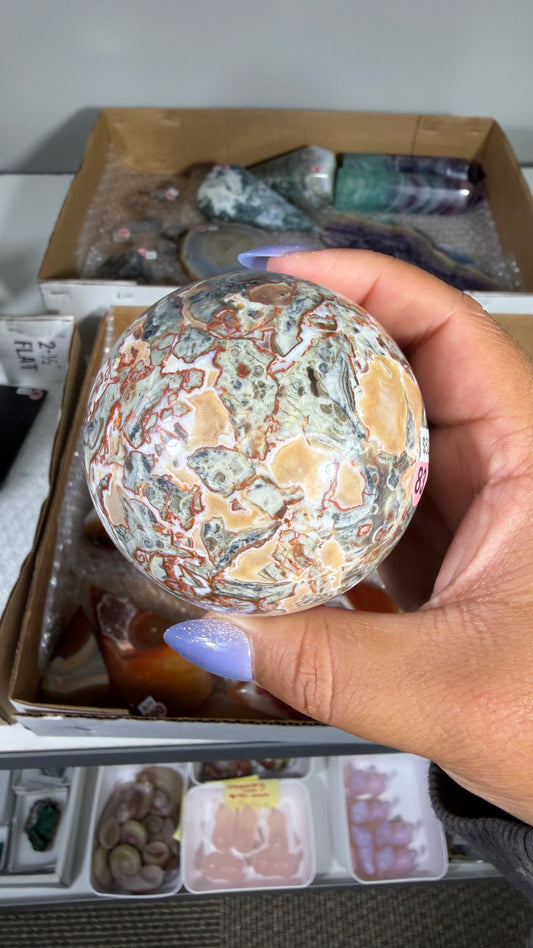 Gorgeous Money Agate Sphere | Opt 83