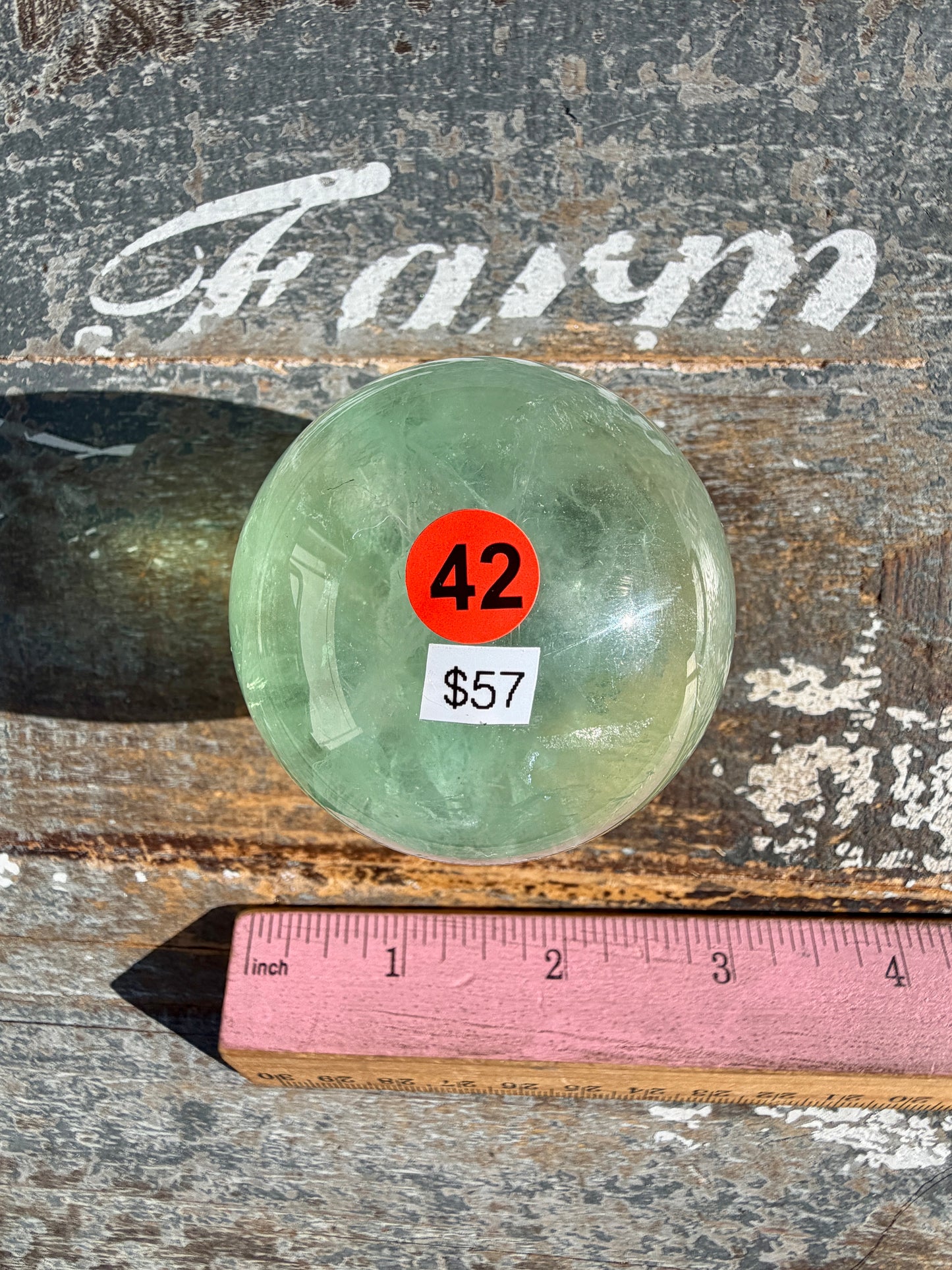 Gorgeous Stormy Water Fluorite Sphere | Opt 42