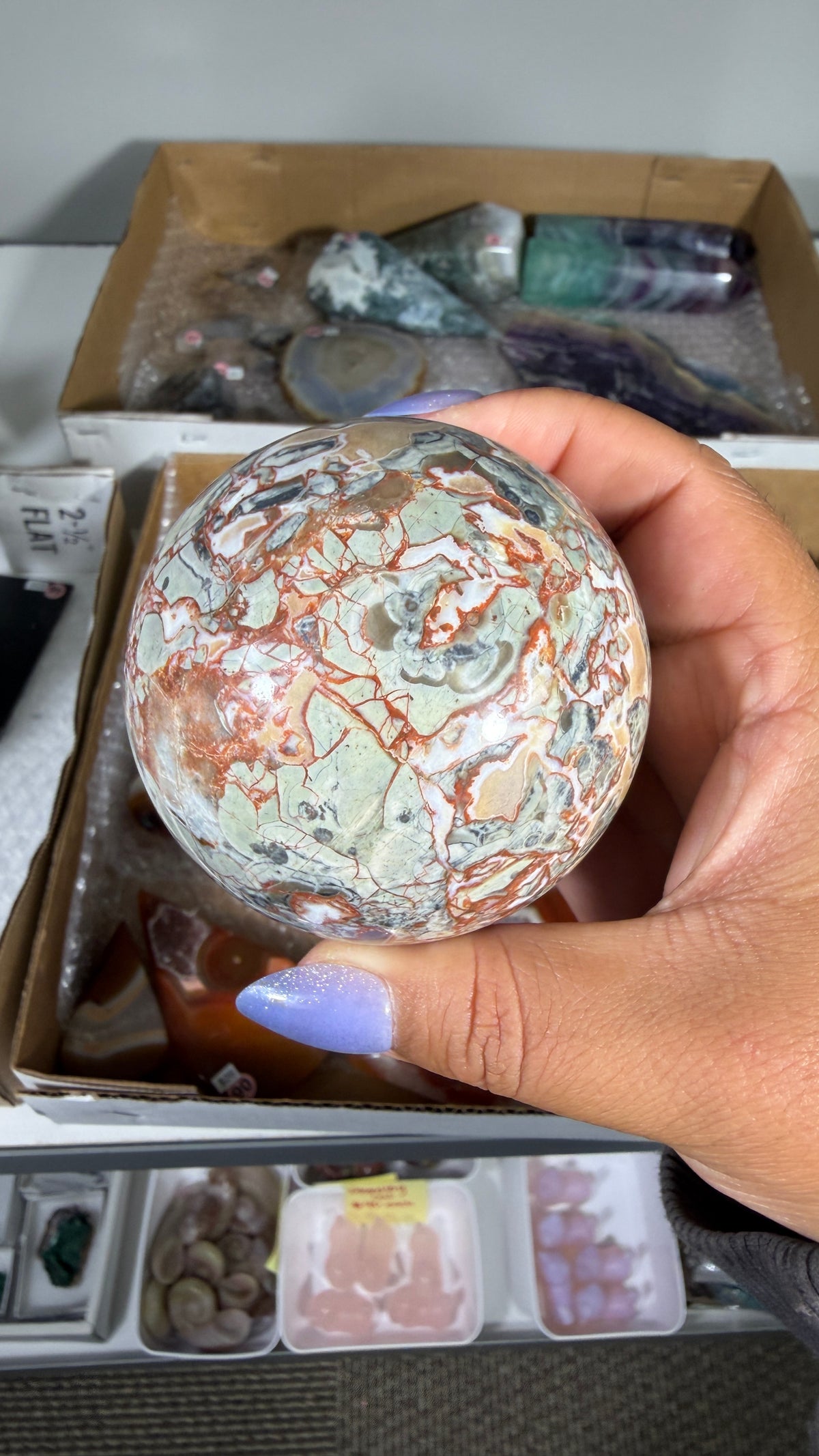 Gorgeous Money Agate Sphere | Opt 83