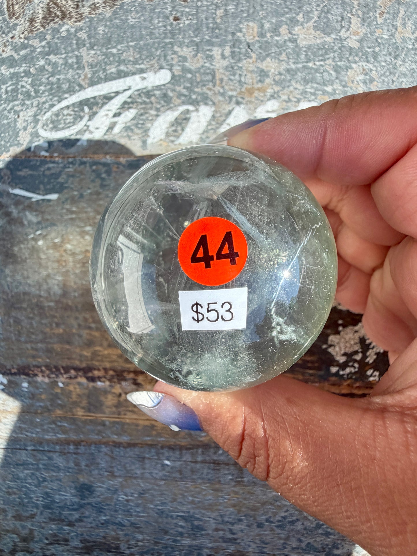 Gorgeous Stormy Water Fluorite Sphere | Opt 44