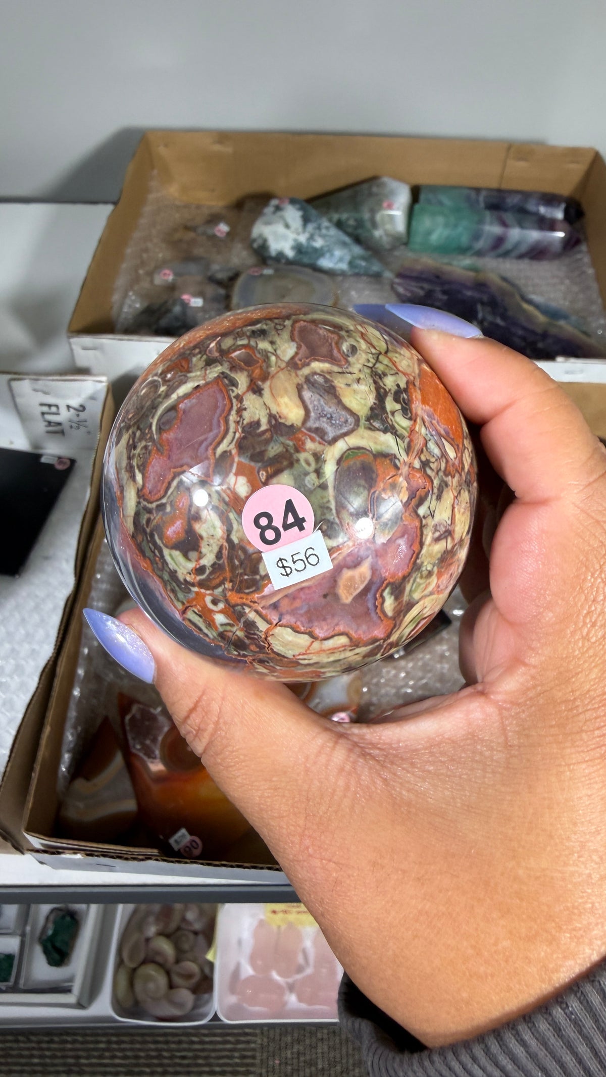 Gorgeous Money Agate Sphere | Opt 84