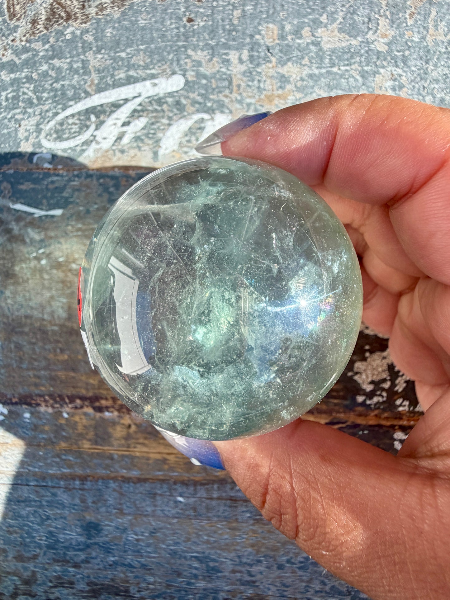 Gorgeous Stormy Water Fluorite Sphere | Opt 44
