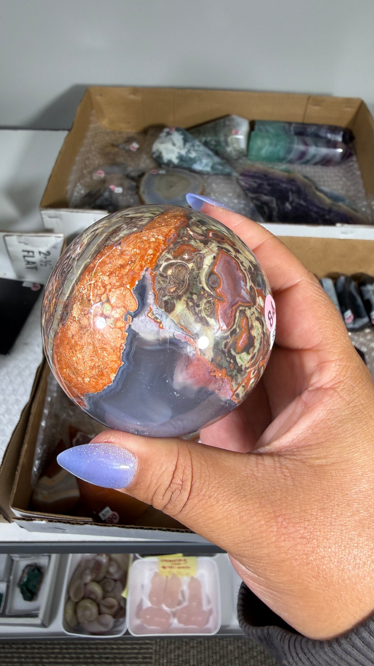 Gorgeous Money Agate Sphere | Opt 84