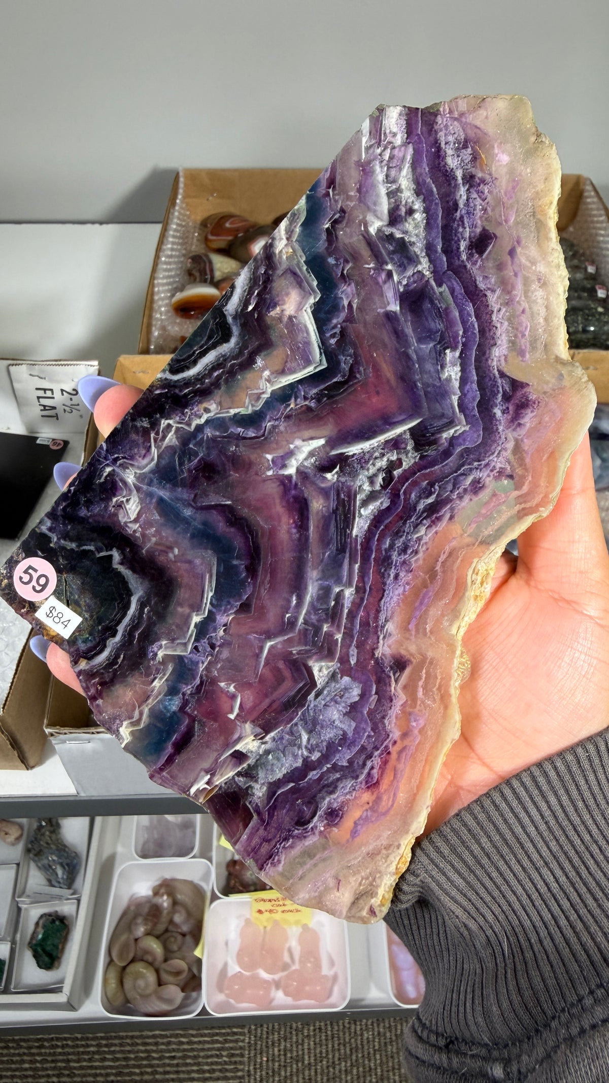 Gorgeous Purple Fluorite Slab | Opt 59