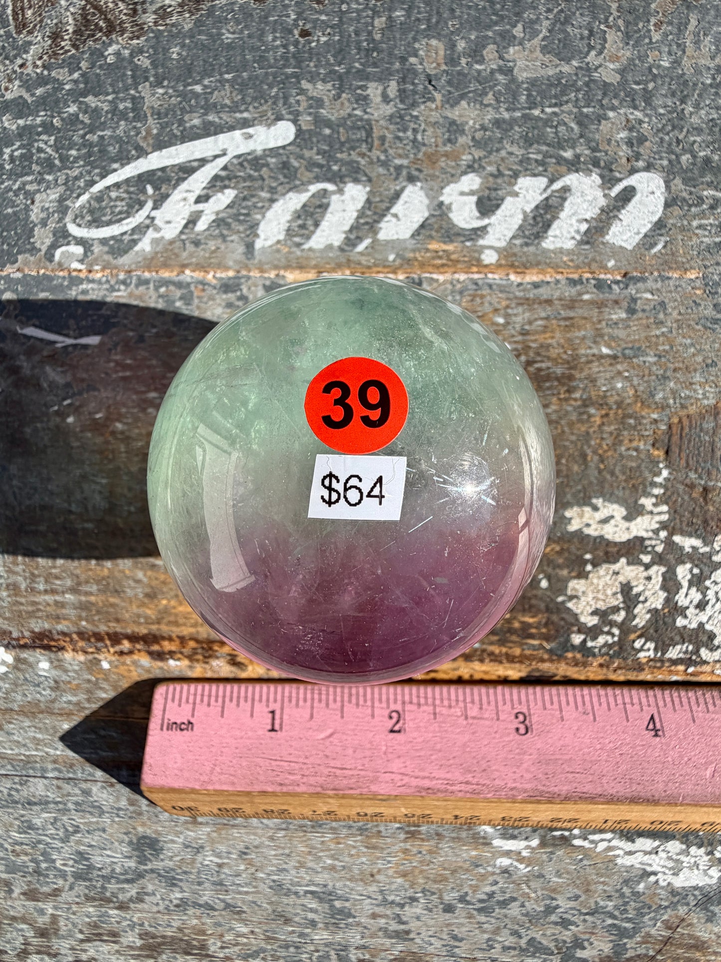 Gorgeous Stormy Water Fluorite Sphere | Opt 39