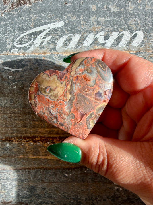 Unique Money Agate Heart | Opt L