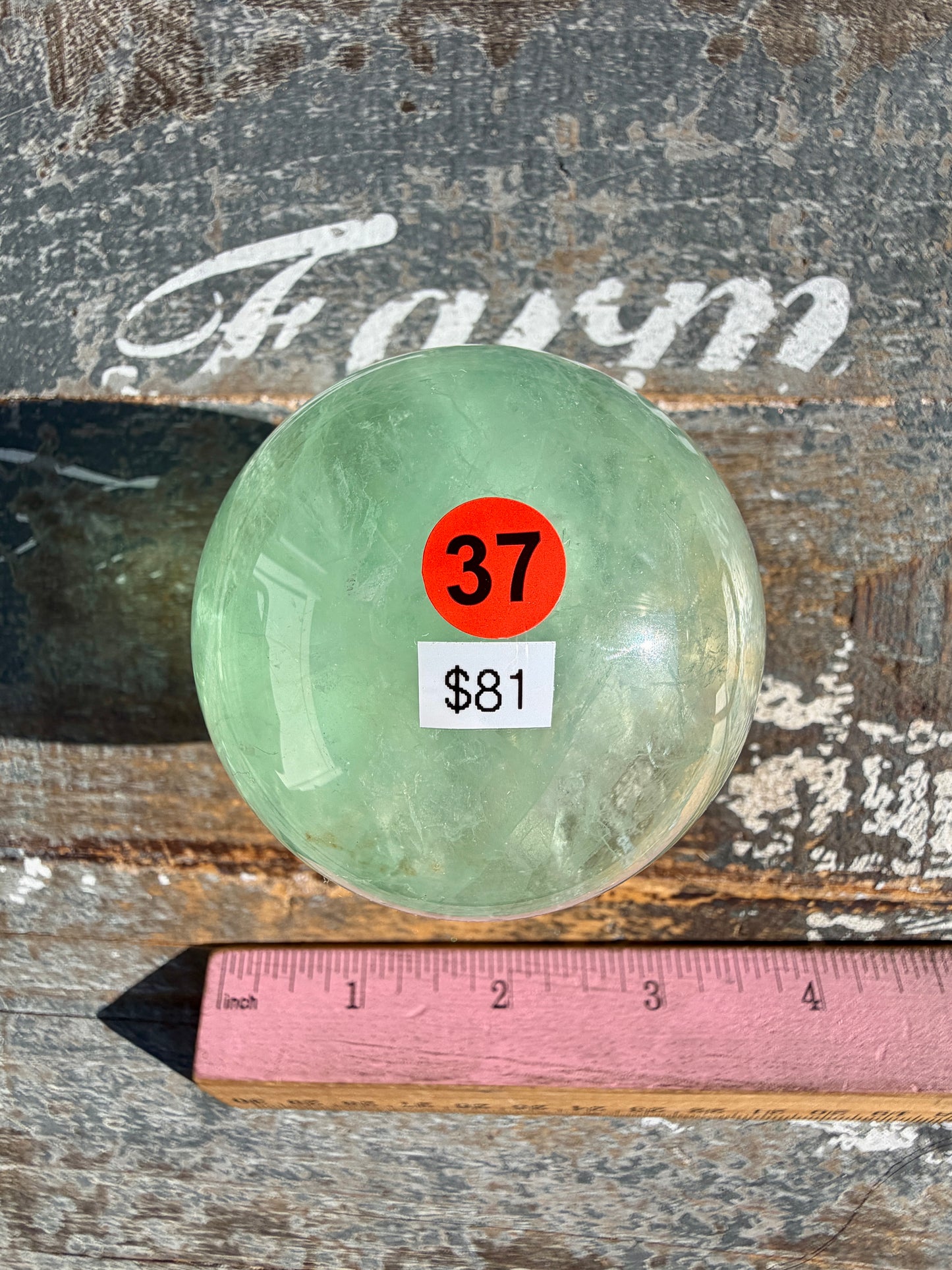 Gorgeous Stormy Water Fluorite Sphere | Opt 37