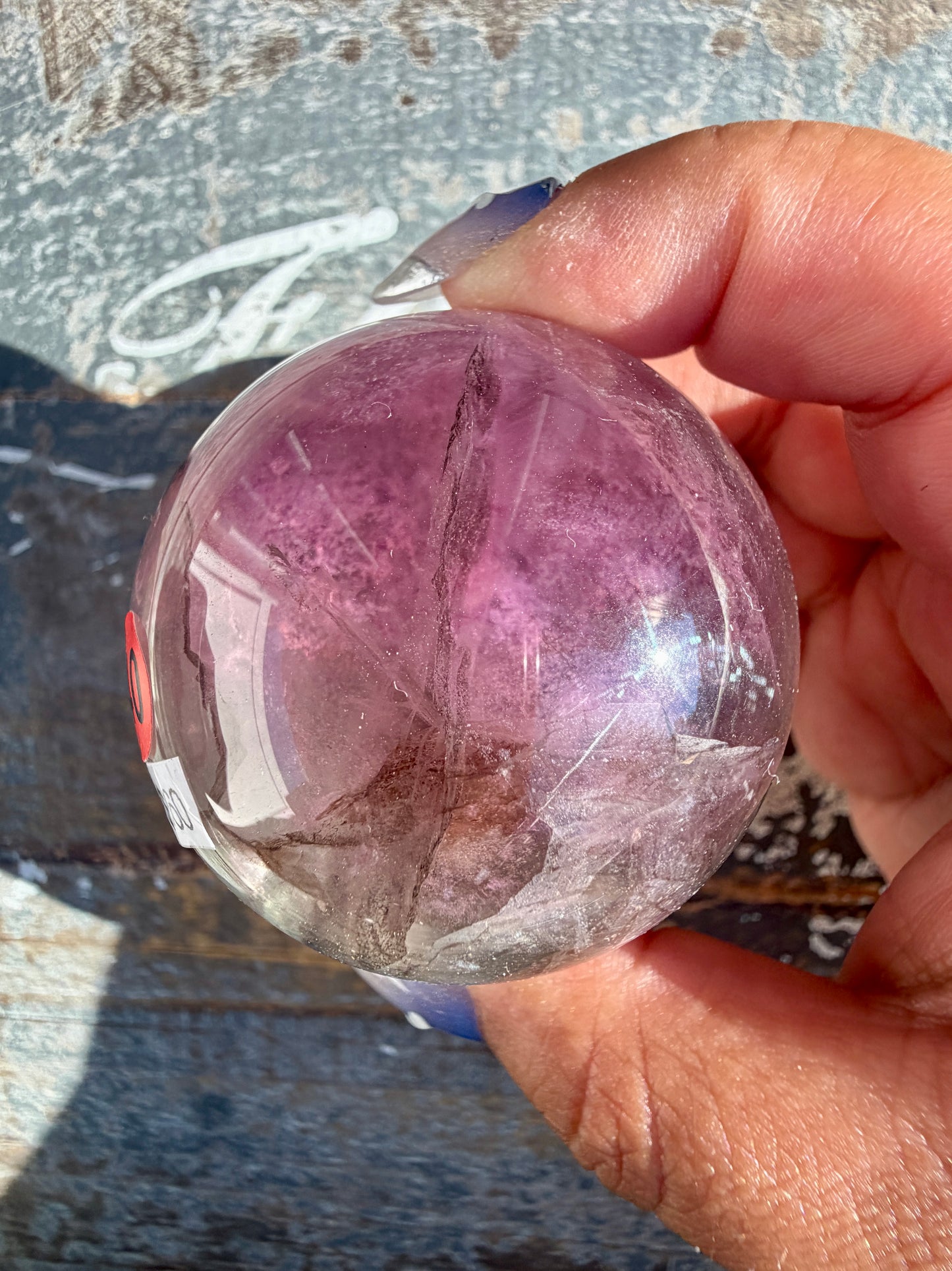 Gorgeous Stormy Water Fluorite Sphere | Opt 40