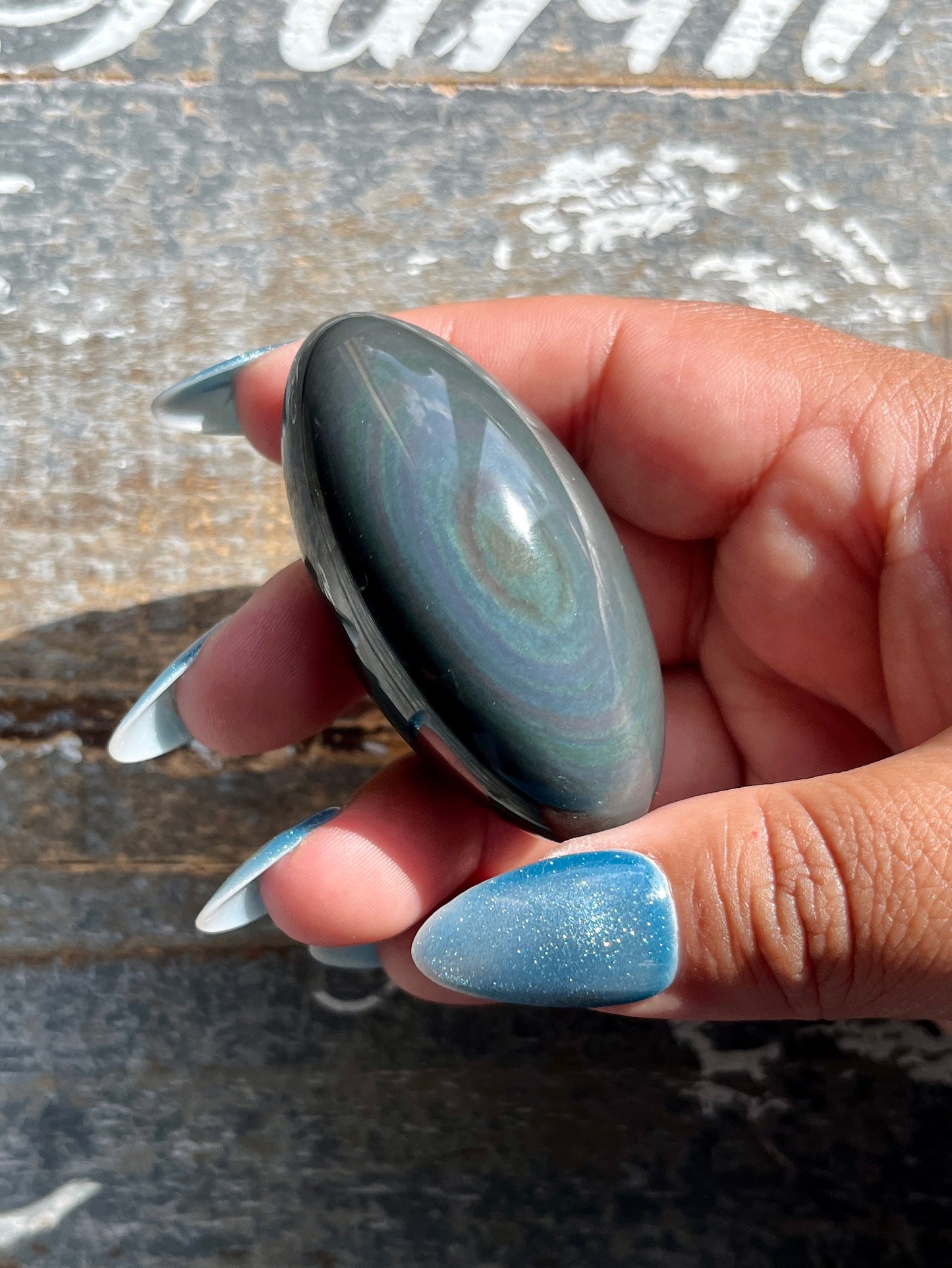 Gorgeous Rainbow Obsidian Shiva, Sourced & Hand Carved in Mexico