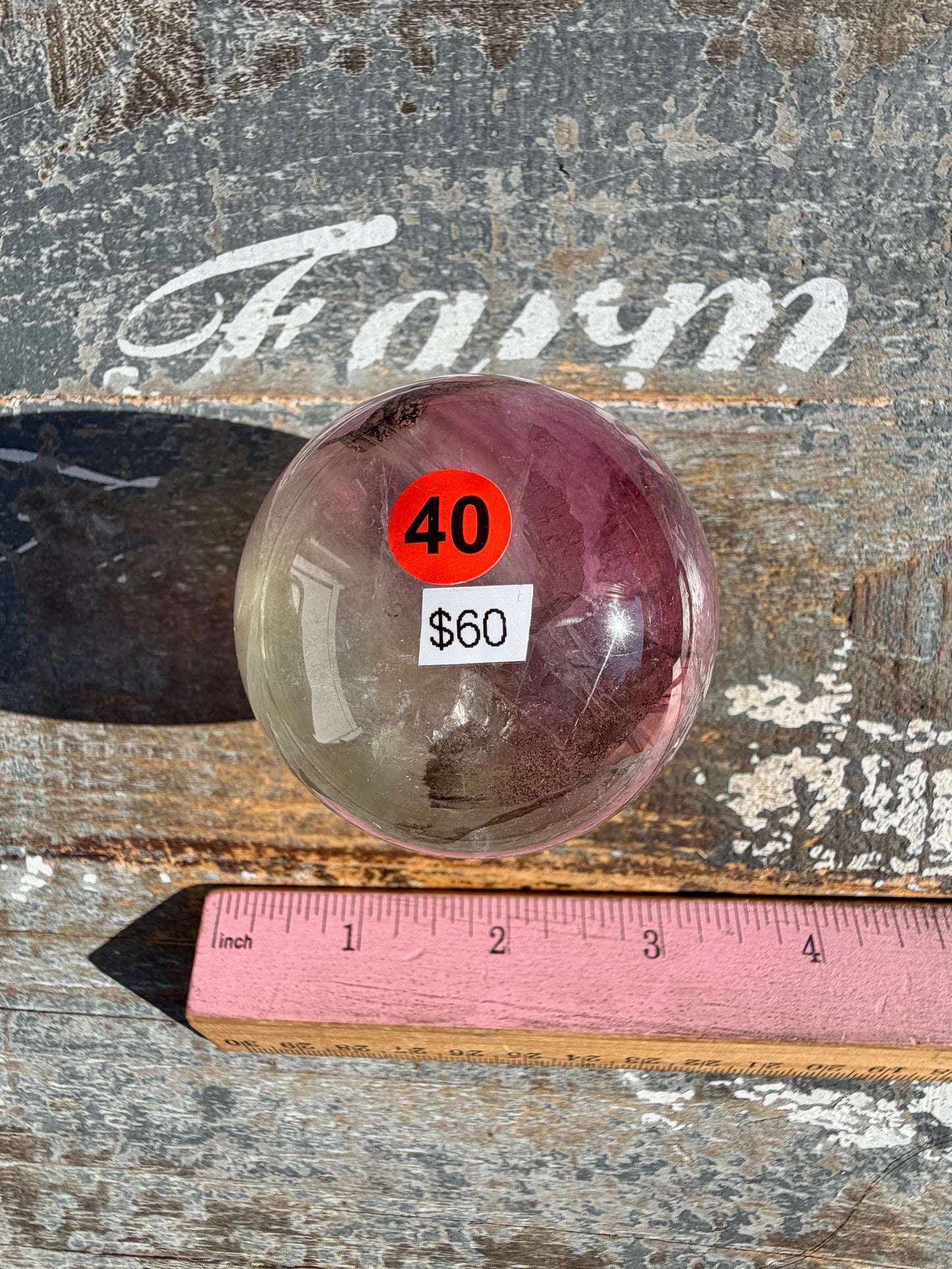 Gorgeous Stormy Water Fluorite Sphere | Opt 40