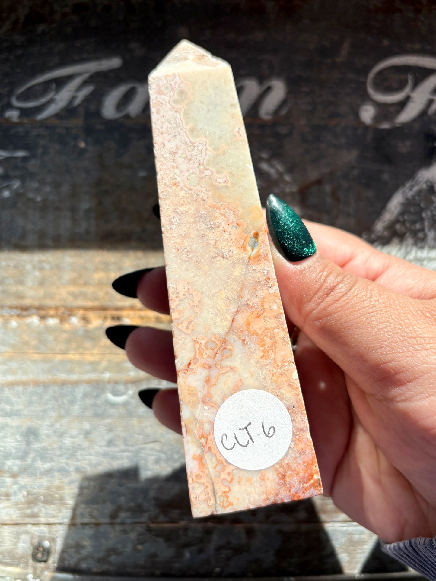 Gorgeous Pink Lace Agate Tower from Indonesia | CLT.6