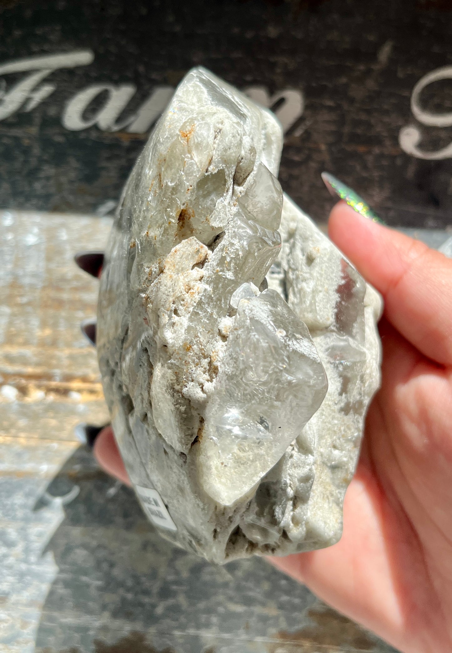 Gorgeous Garden Quartz Half Raw Half Polished Flame from Brazil *Tucson Exclusive*