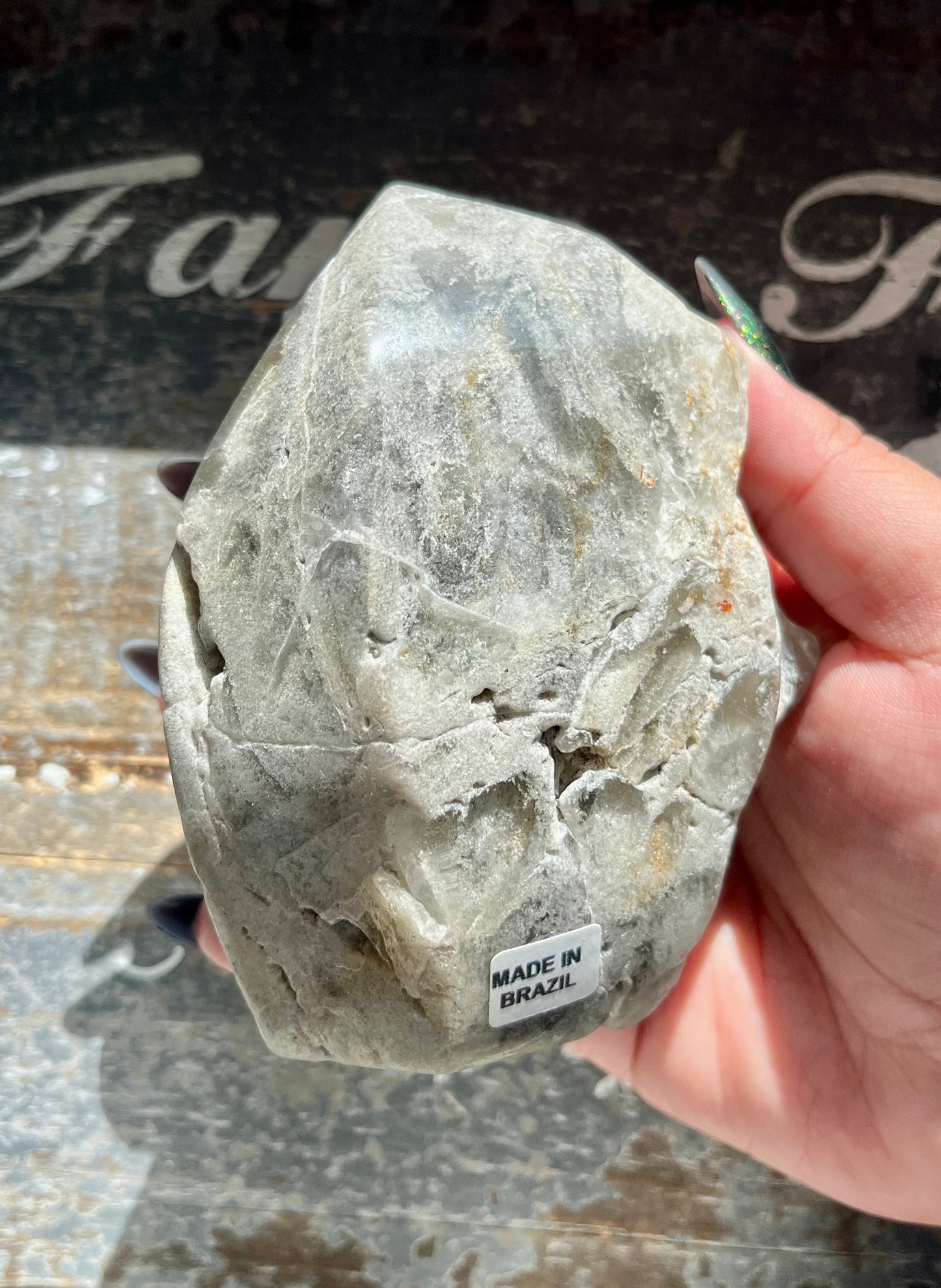 Gorgeous Garden Quartz Half Raw Half Polished Flame from Brazil *Tucson Exclusive*