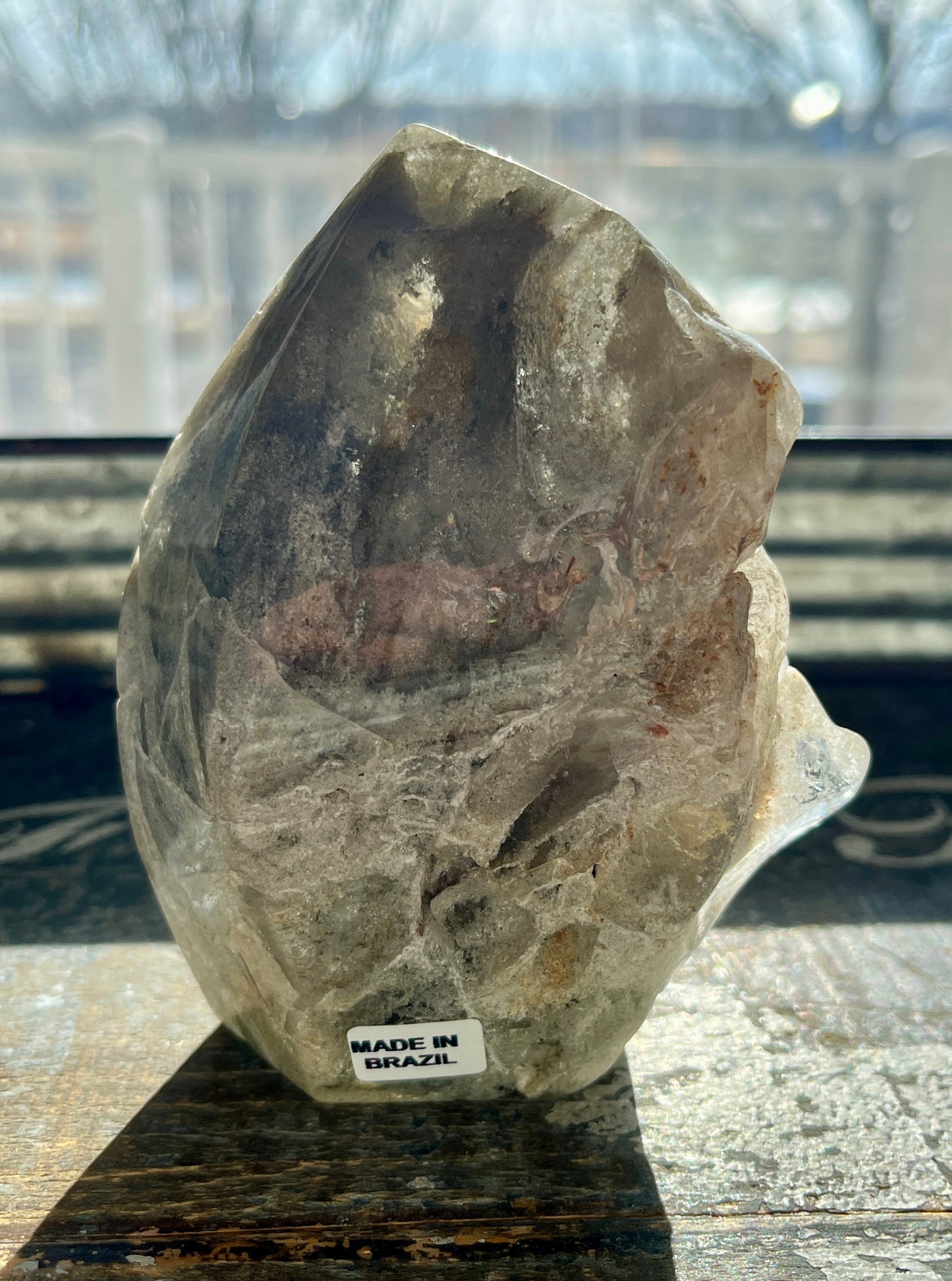 Gorgeous Garden Quartz Half Raw Half Polished Flame from Brazil *Tucson Exclusive*