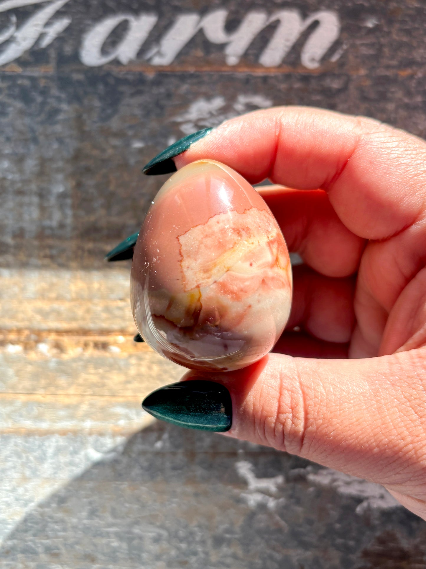 Colorful Polychrome Jasper Egg from Madagascar