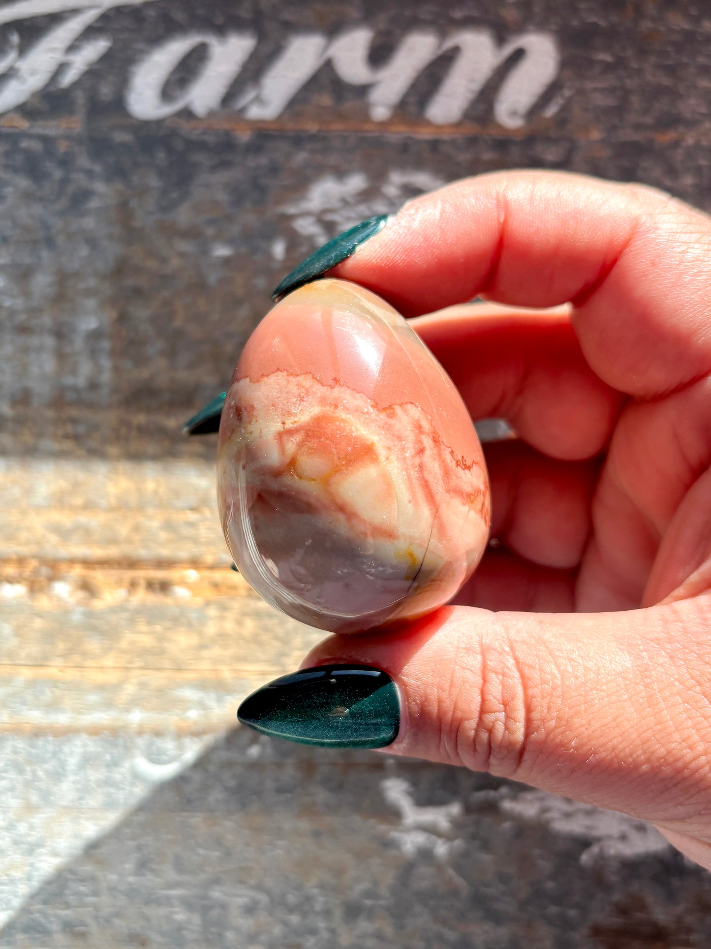 Colorful Polychrome Jasper Egg from Madagascar