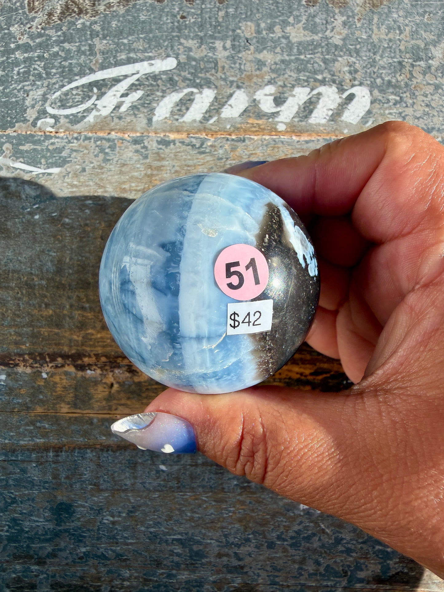 Gorgeous Blue Opal Sphere | India | Opt 51