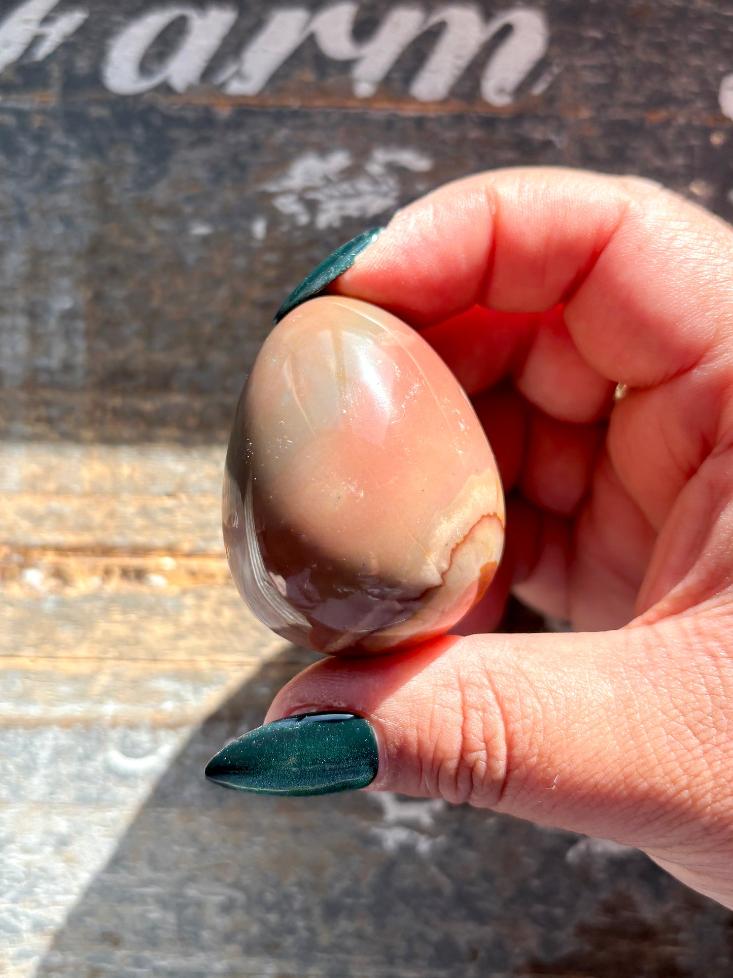 Colorful Polychrome Jasper Egg from Madagascar