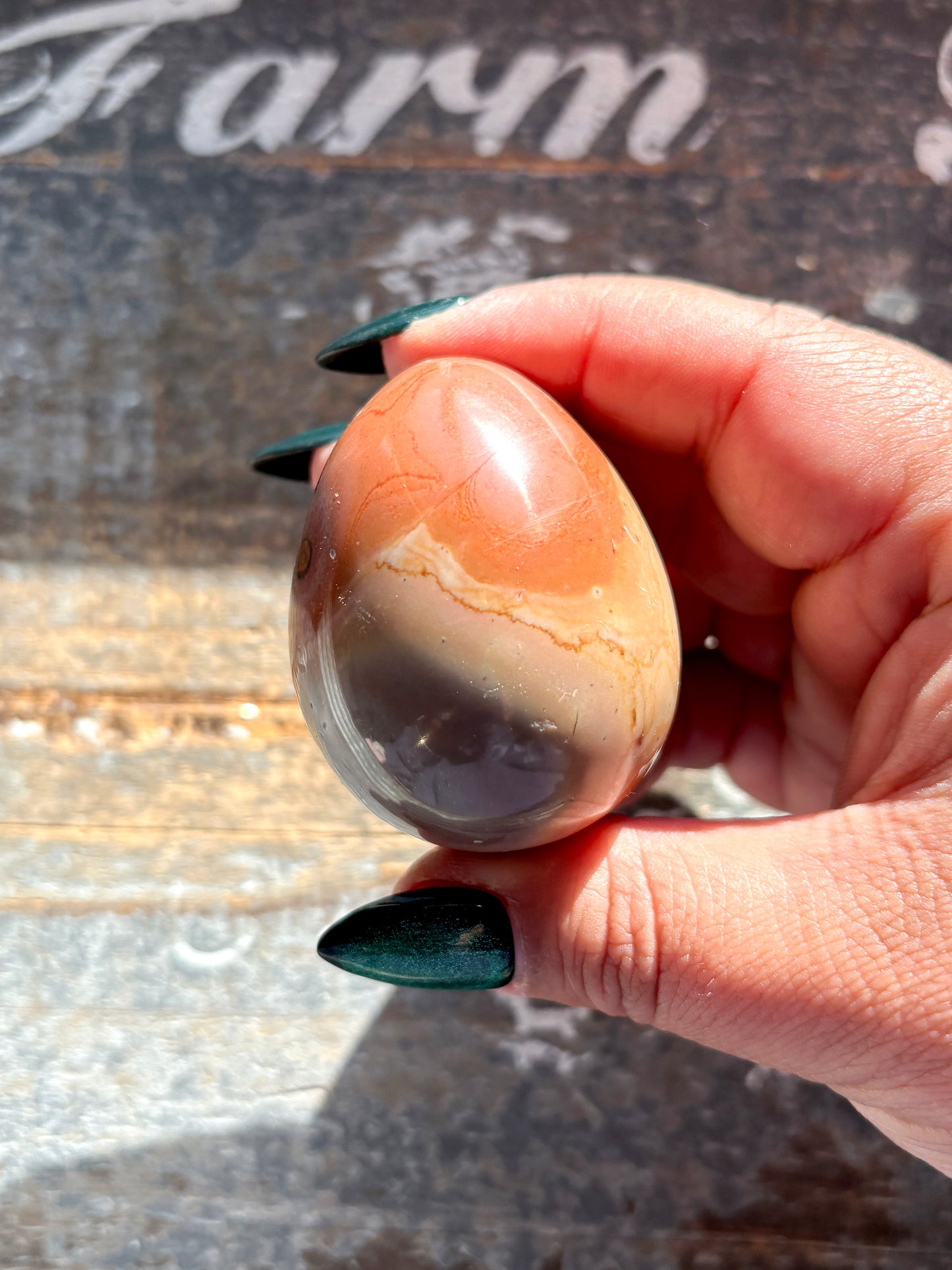 Colorful Polychrome Jasper Egg from Madagascar