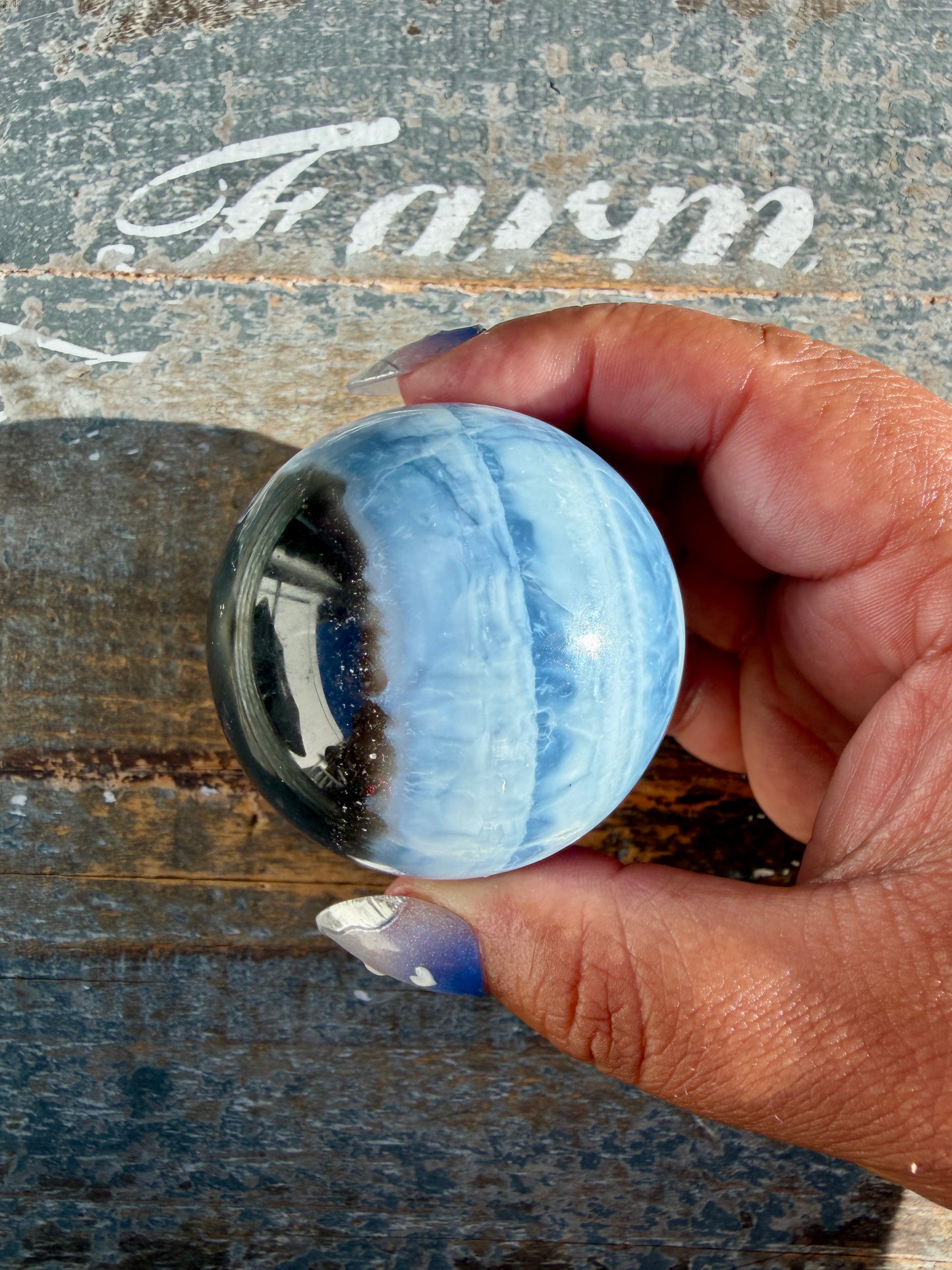 Gorgeous Blue Opal Sphere | India | Opt 51