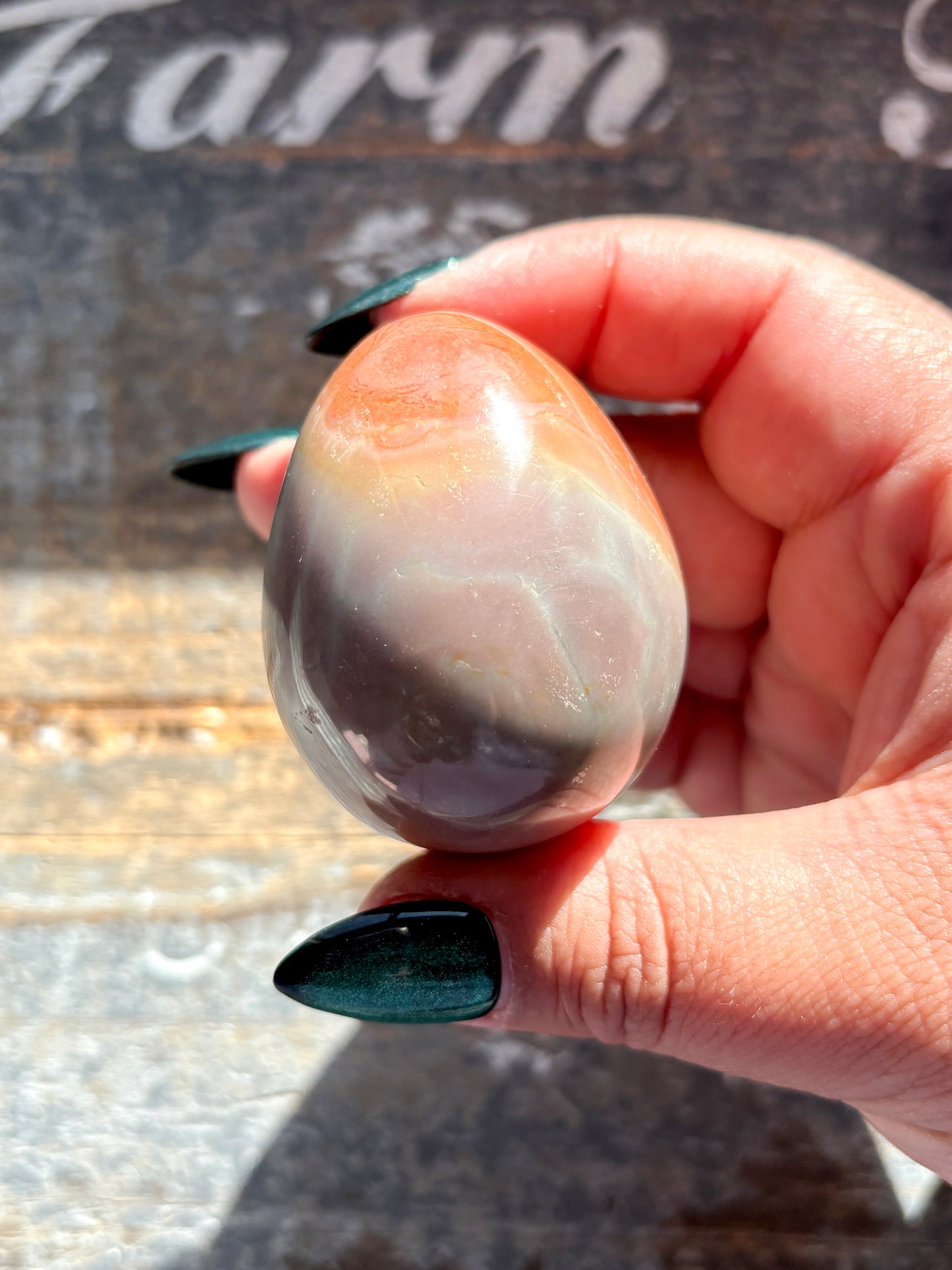 Colorful Polychrome Jasper Egg from Madagascar