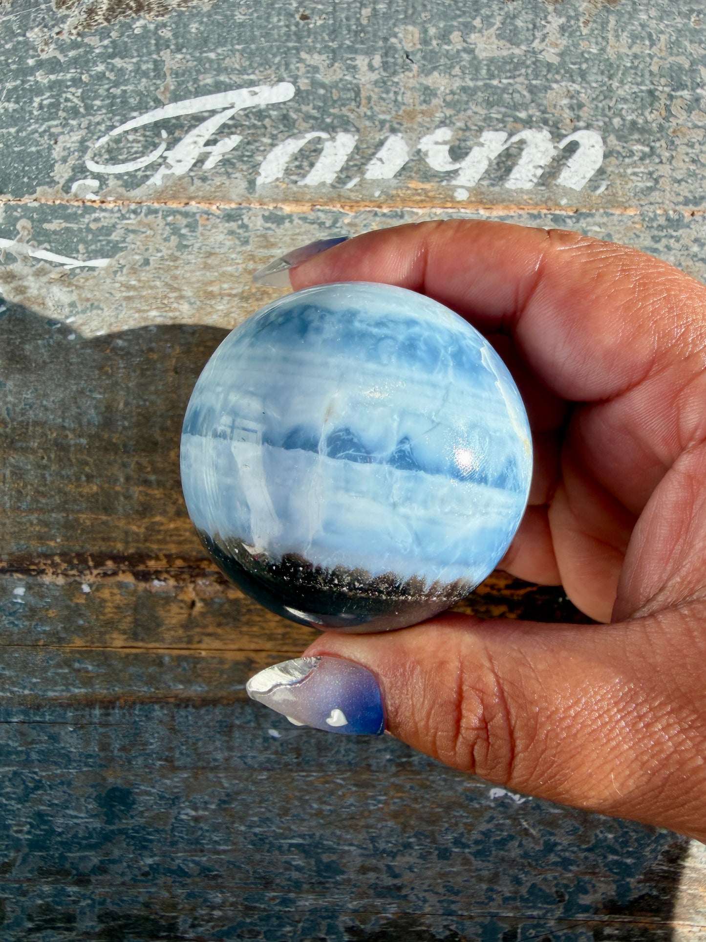 Gorgeous Blue Opal Sphere | India | Opt 51