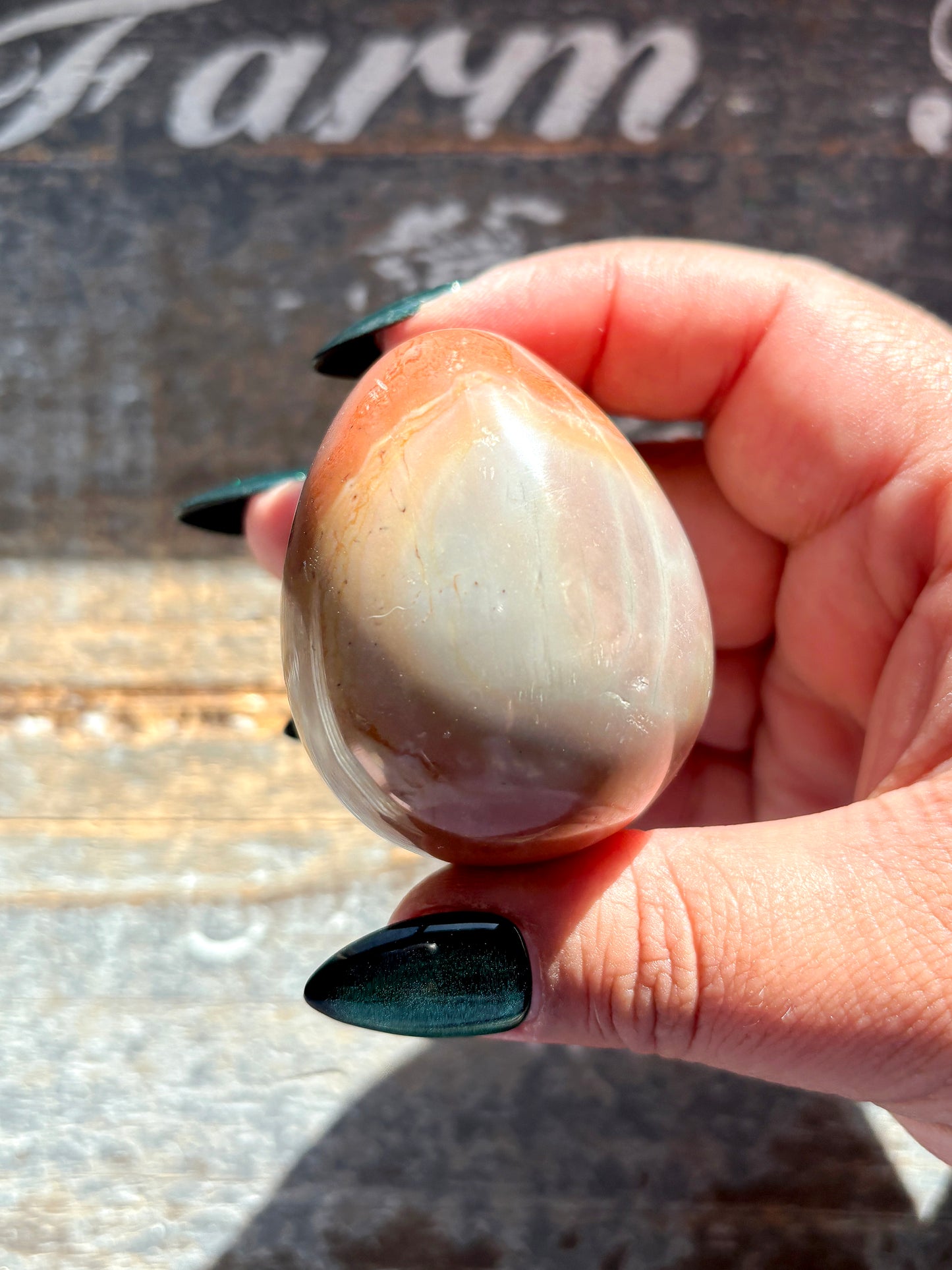 Colorful Polychrome Jasper Egg from Madagascar