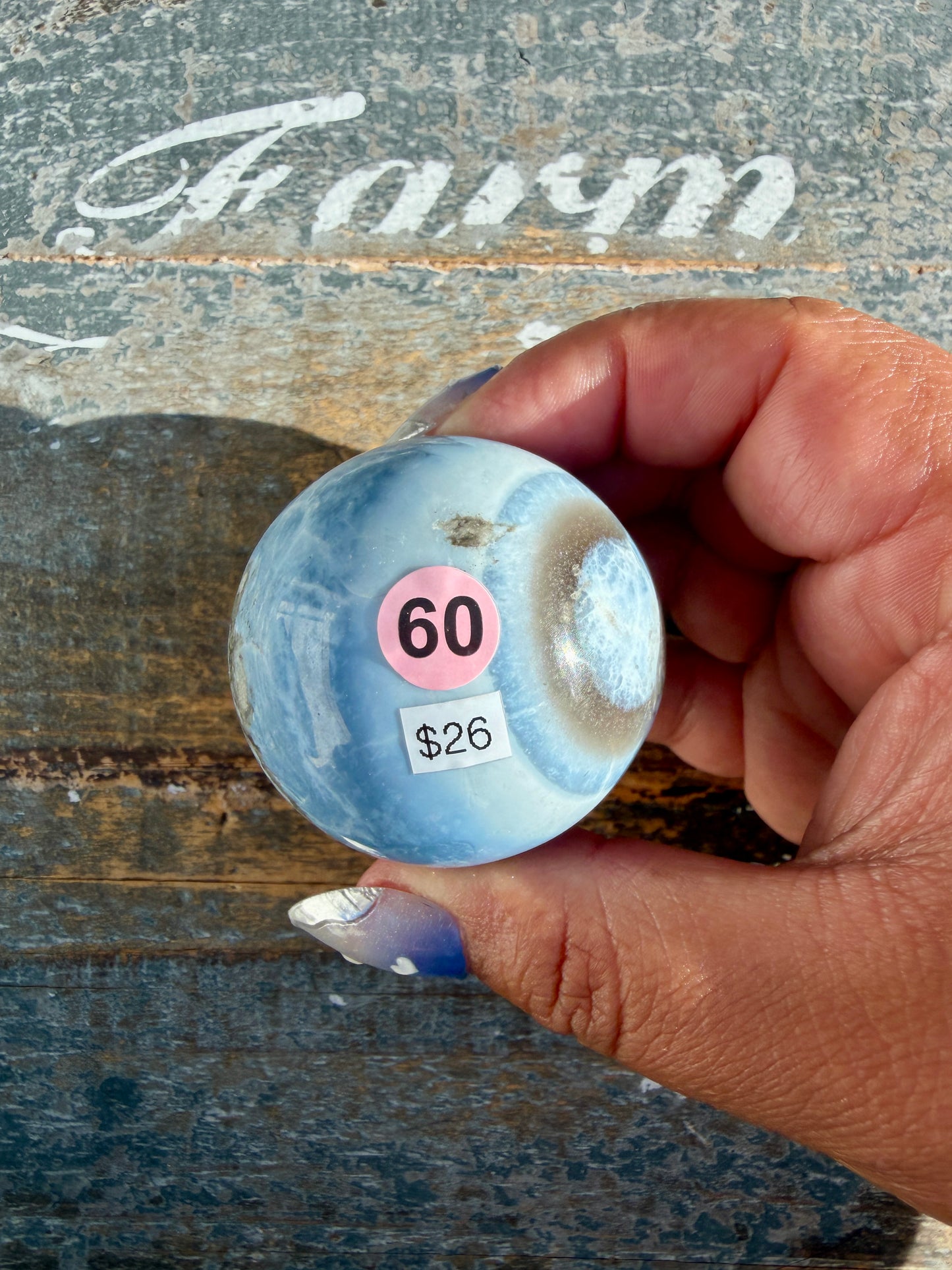 Gorgeous Blue Opal Sphere | India | Opt 60