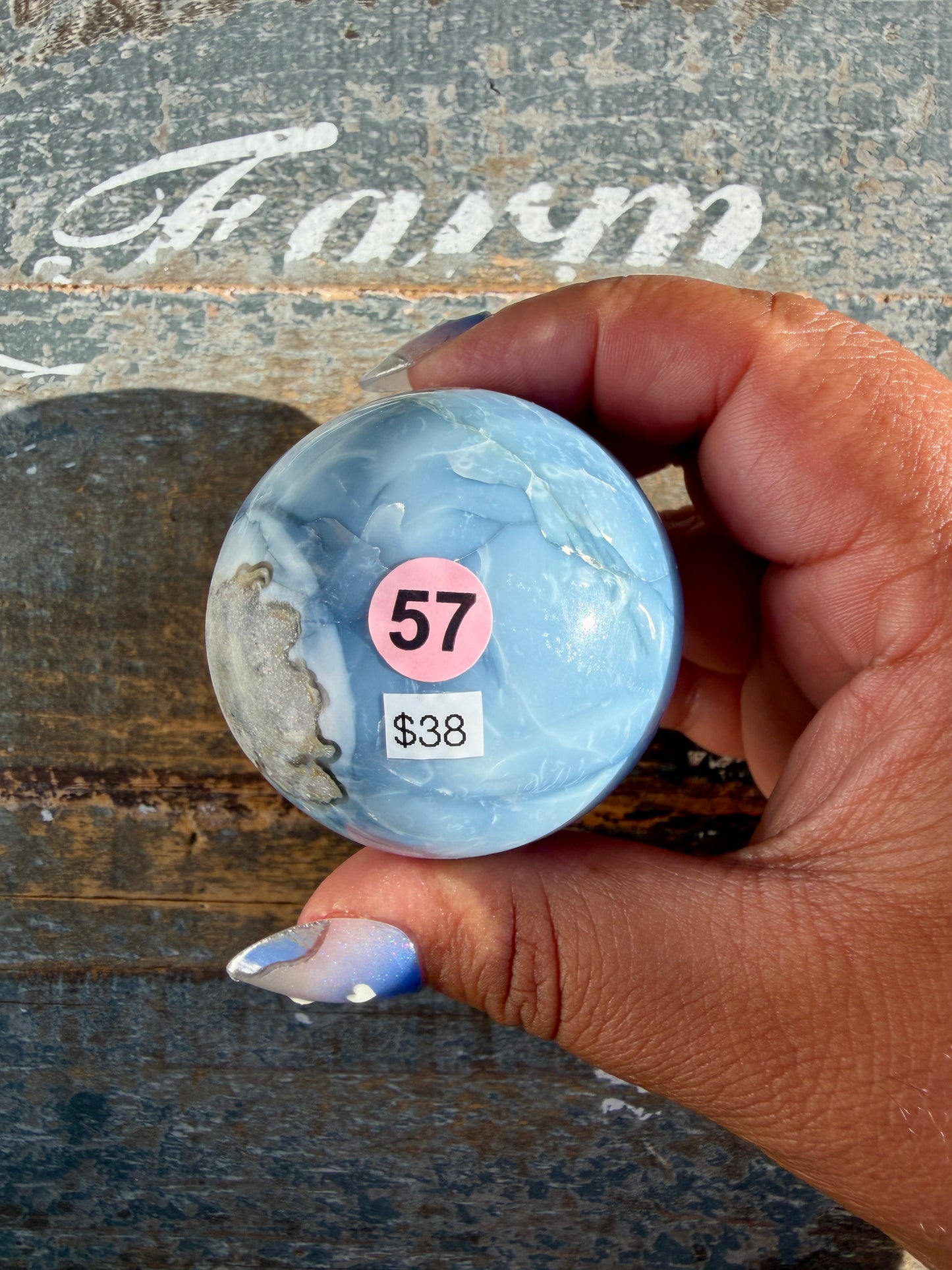 Gorgeous Blue Opal Sphere | India | Opt 57