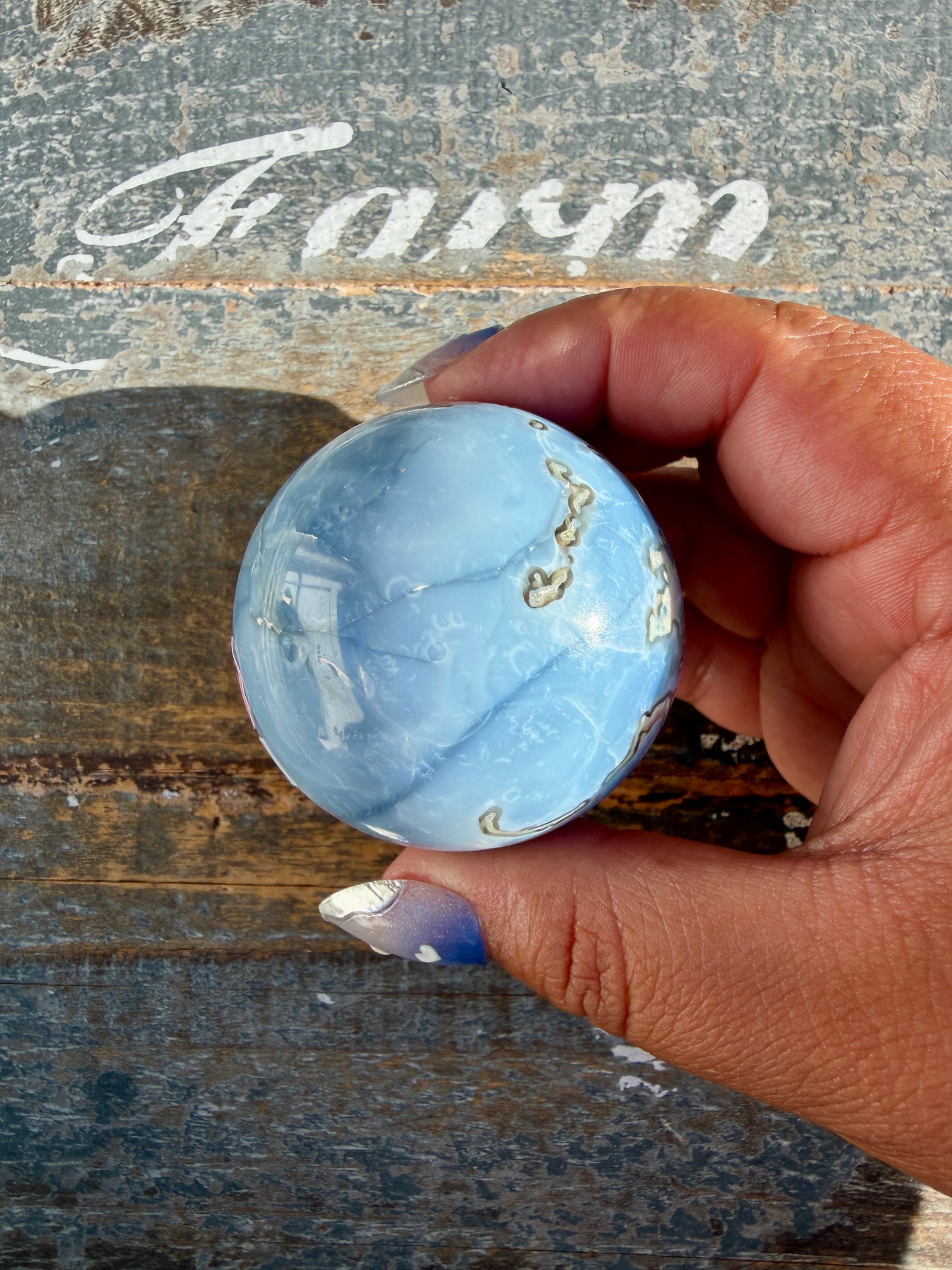 Gorgeous Blue Opal Sphere | India | Opt 57