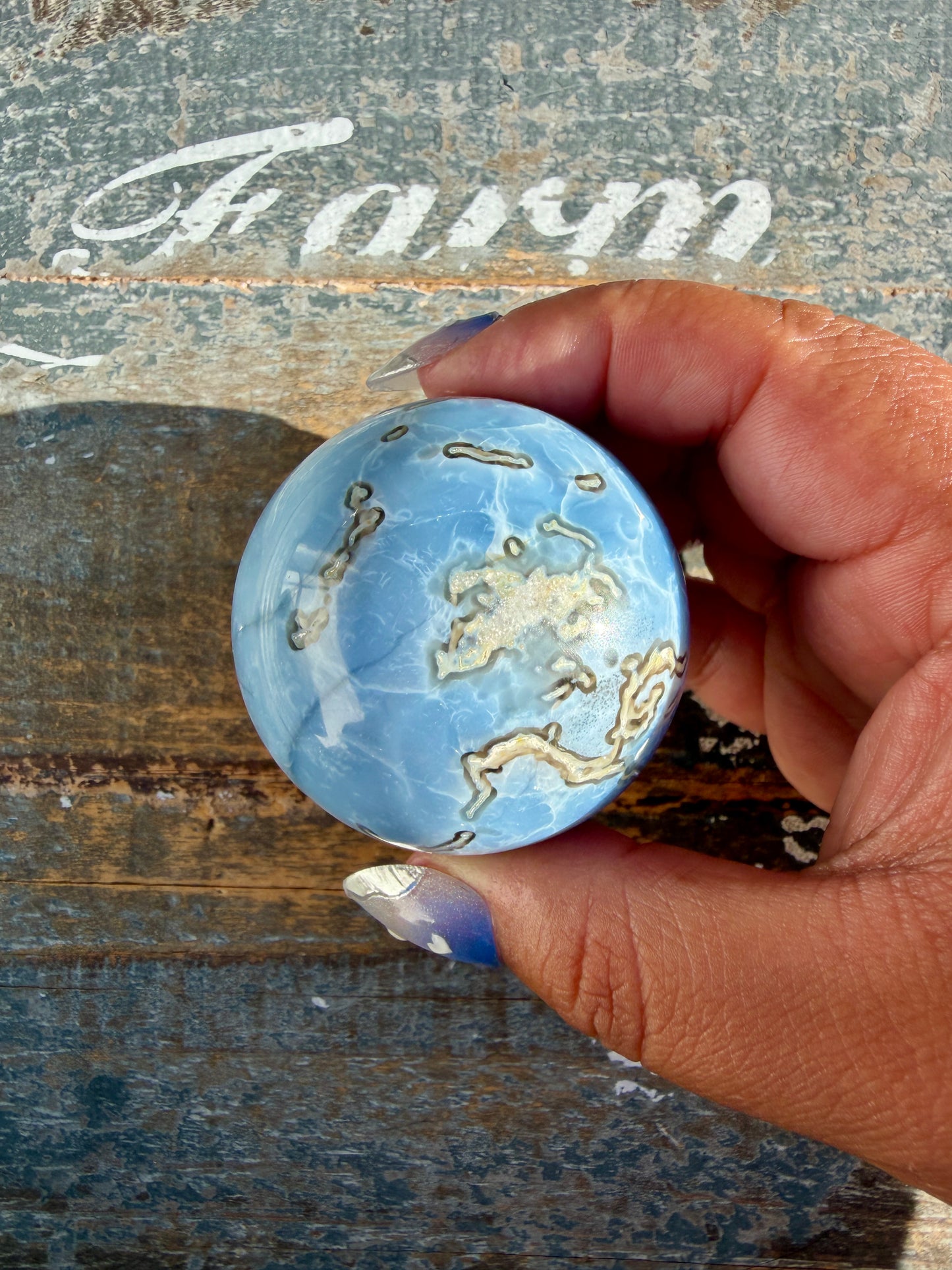 Gorgeous Blue Opal Sphere | India | Opt 57