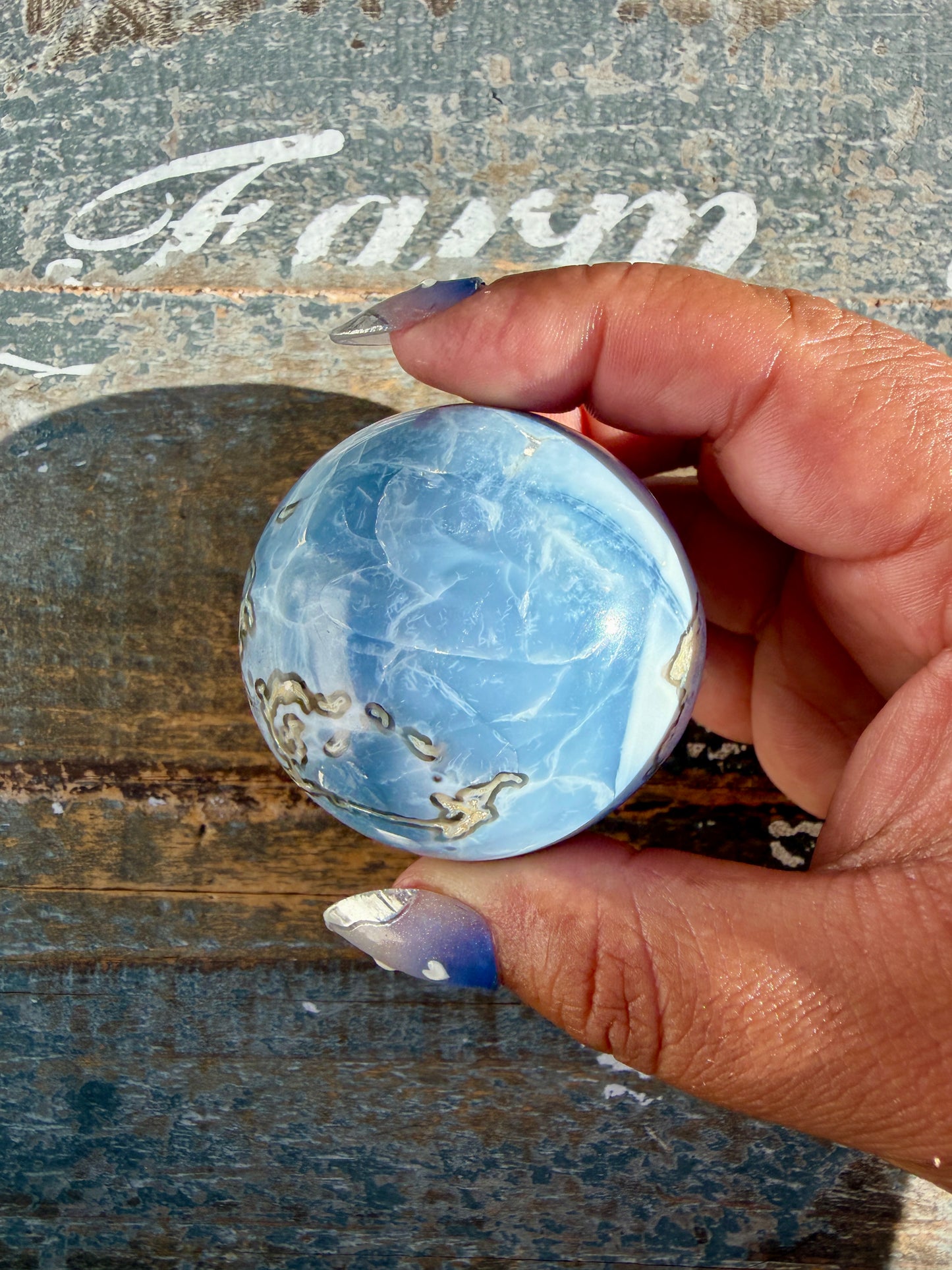 Gorgeous Blue Opal Sphere | India | Opt 57