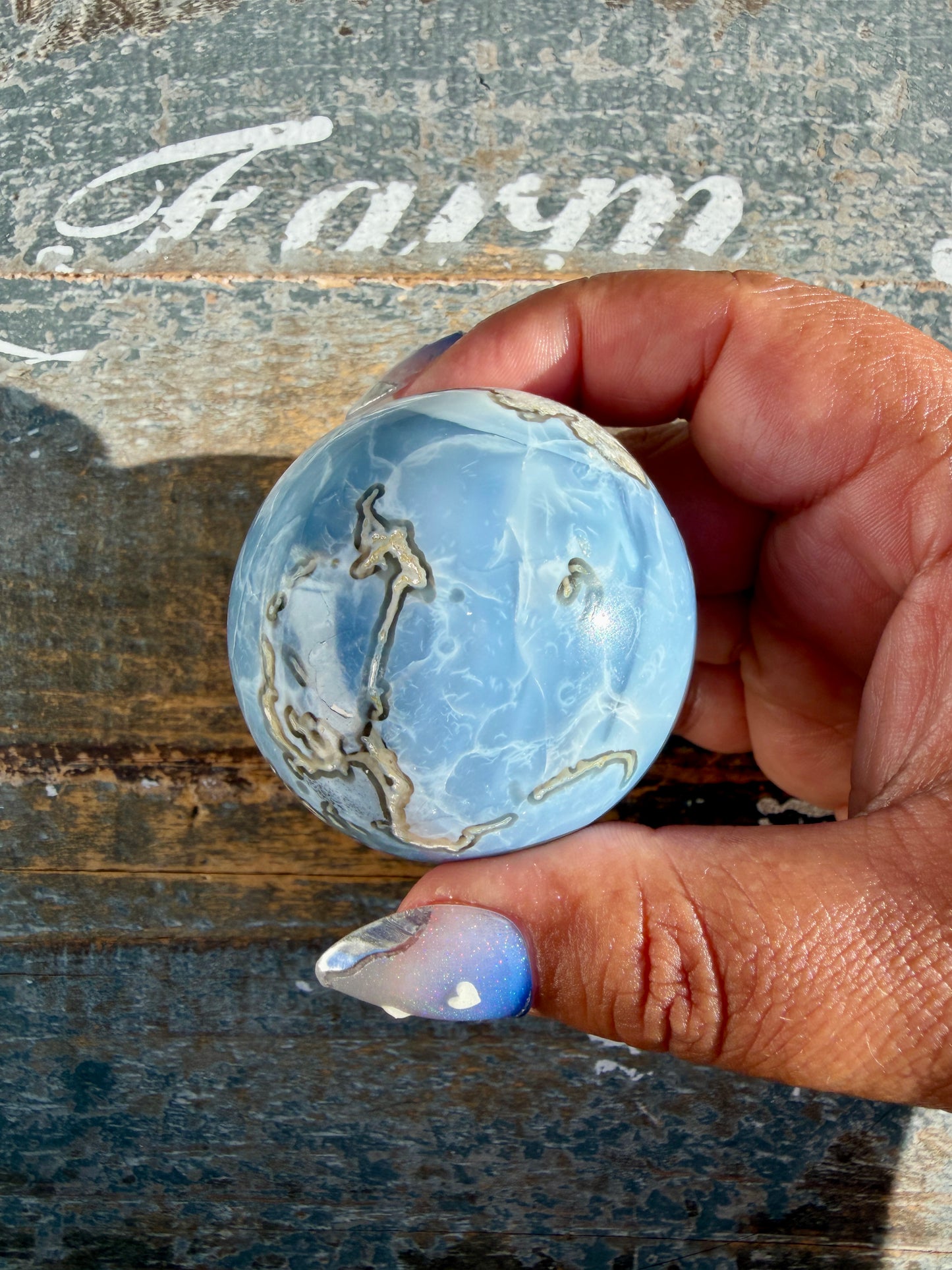 Gorgeous Blue Opal Sphere | India | Opt 57