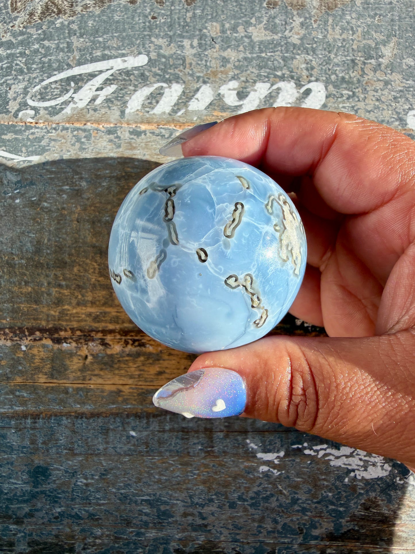 Gorgeous Blue Opal Sphere | India | Opt 57