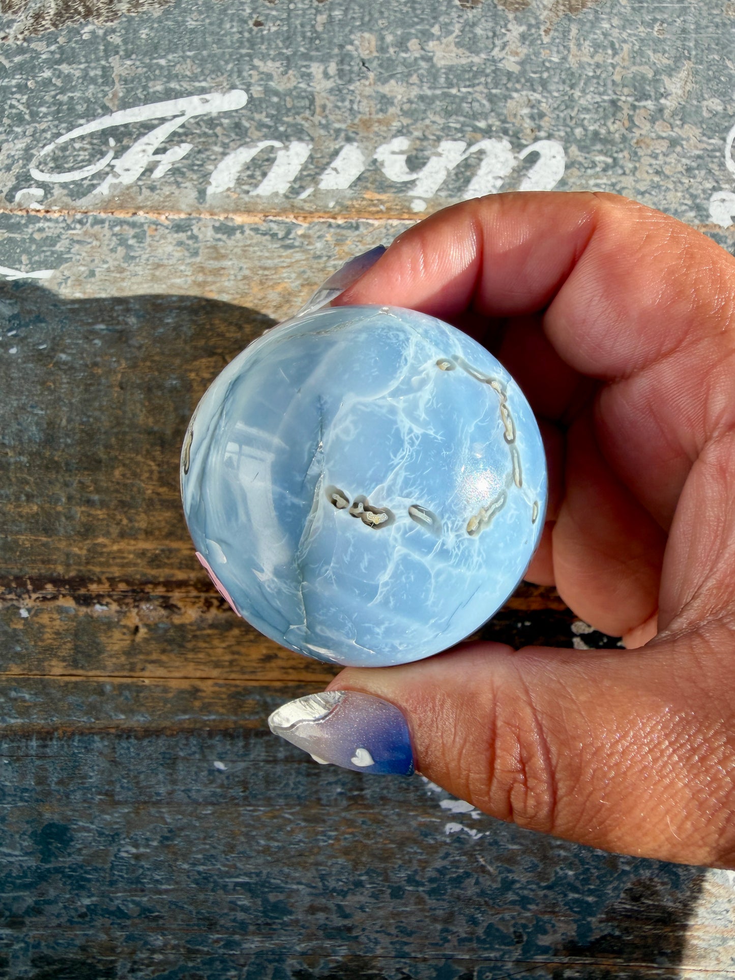 Gorgeous Blue Opal Sphere | India | Opt 57