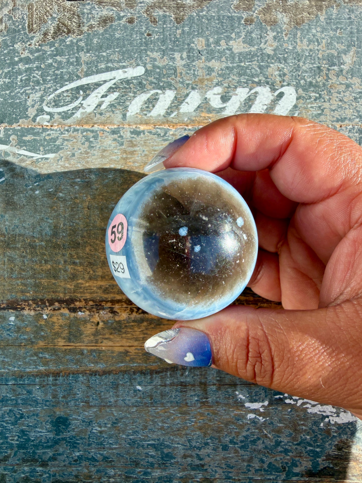 Gorgeous Blue Opal Sphere | India | Opt 59