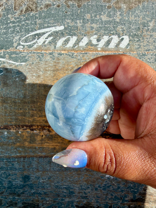 Gorgeous Blue Opal Sphere | India | Opt 59