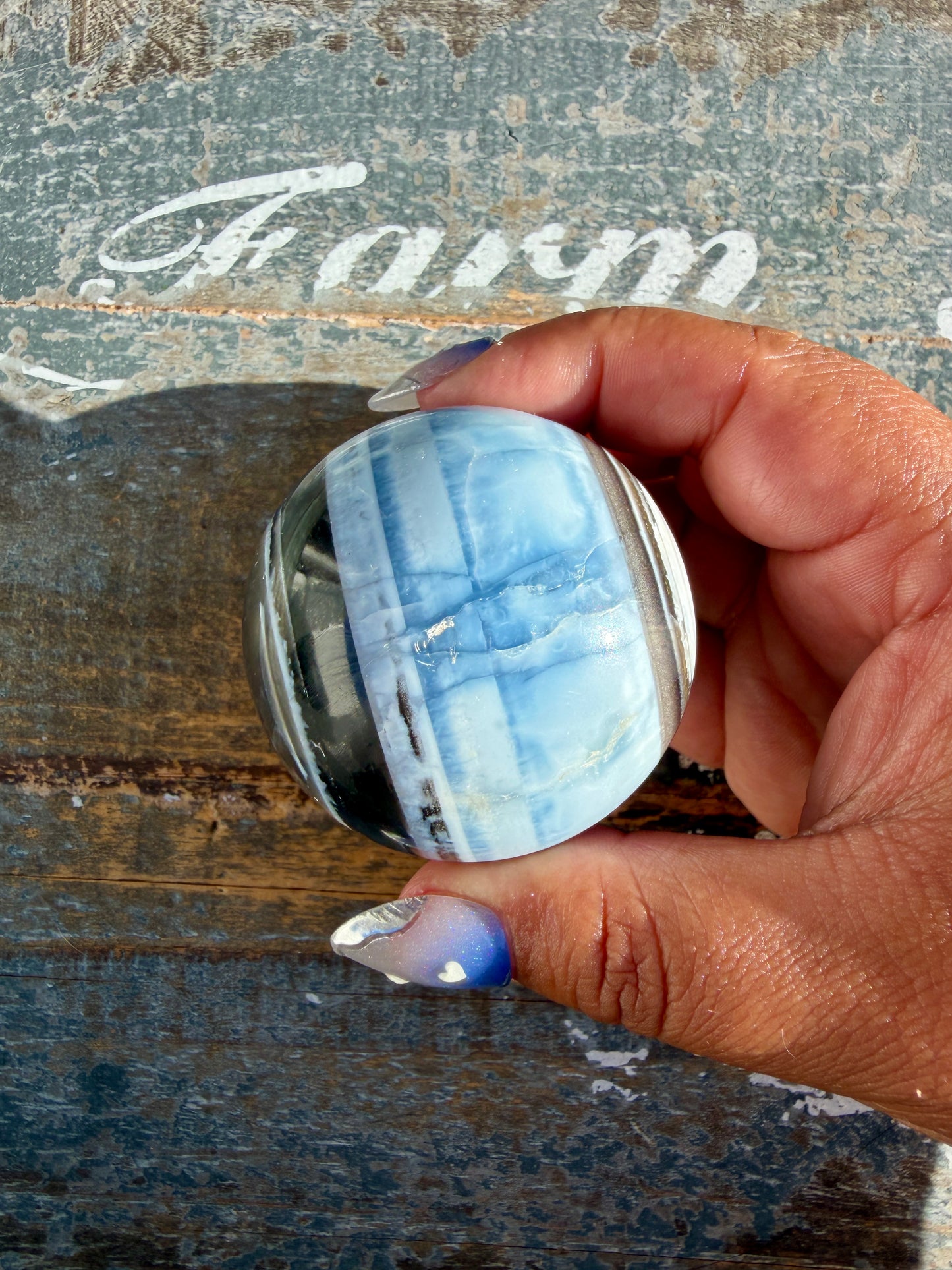 Gorgeous Blue Opal Sphere | India | Opt 52