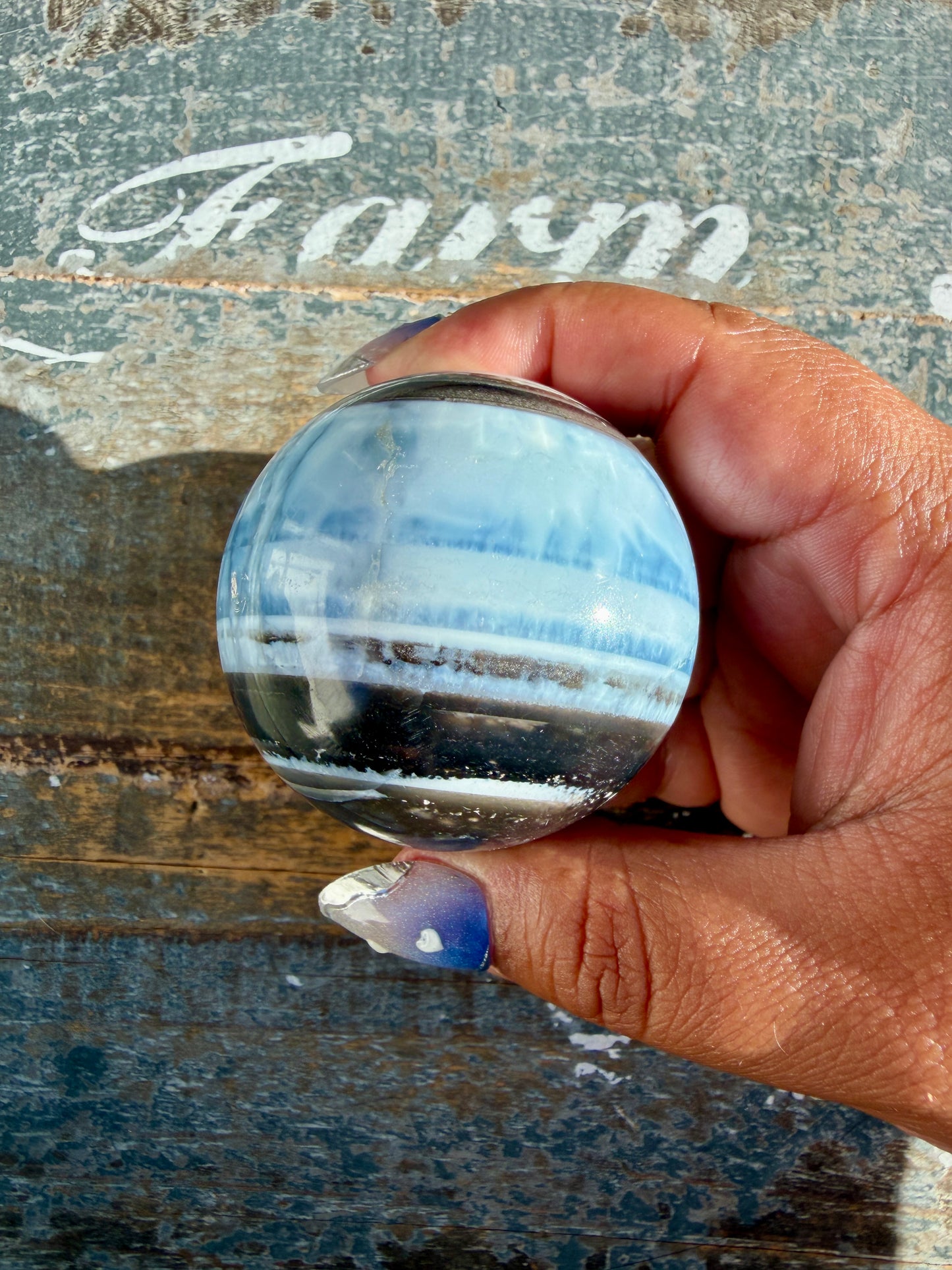 Gorgeous Blue Opal Sphere | India | Opt 52