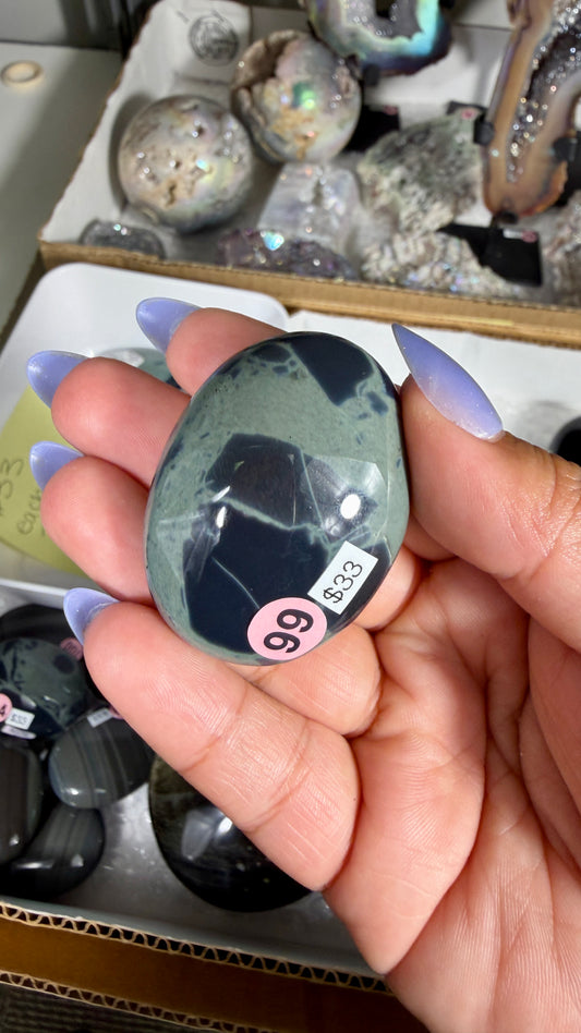 Gorgeous Spider Web Obsidian Mini Palm Stone | Opt 99