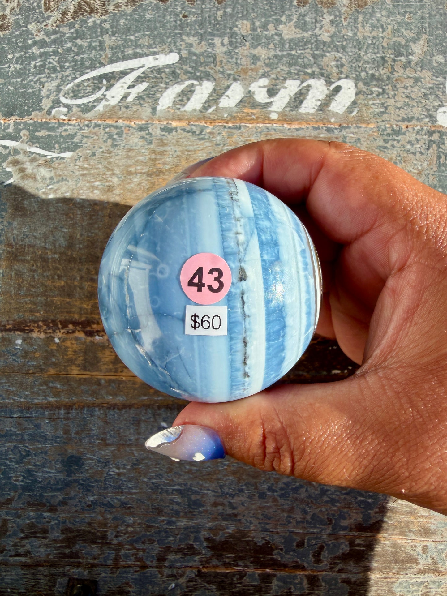 Gorgeous Blue Opal Sphere | India | Opt 43
