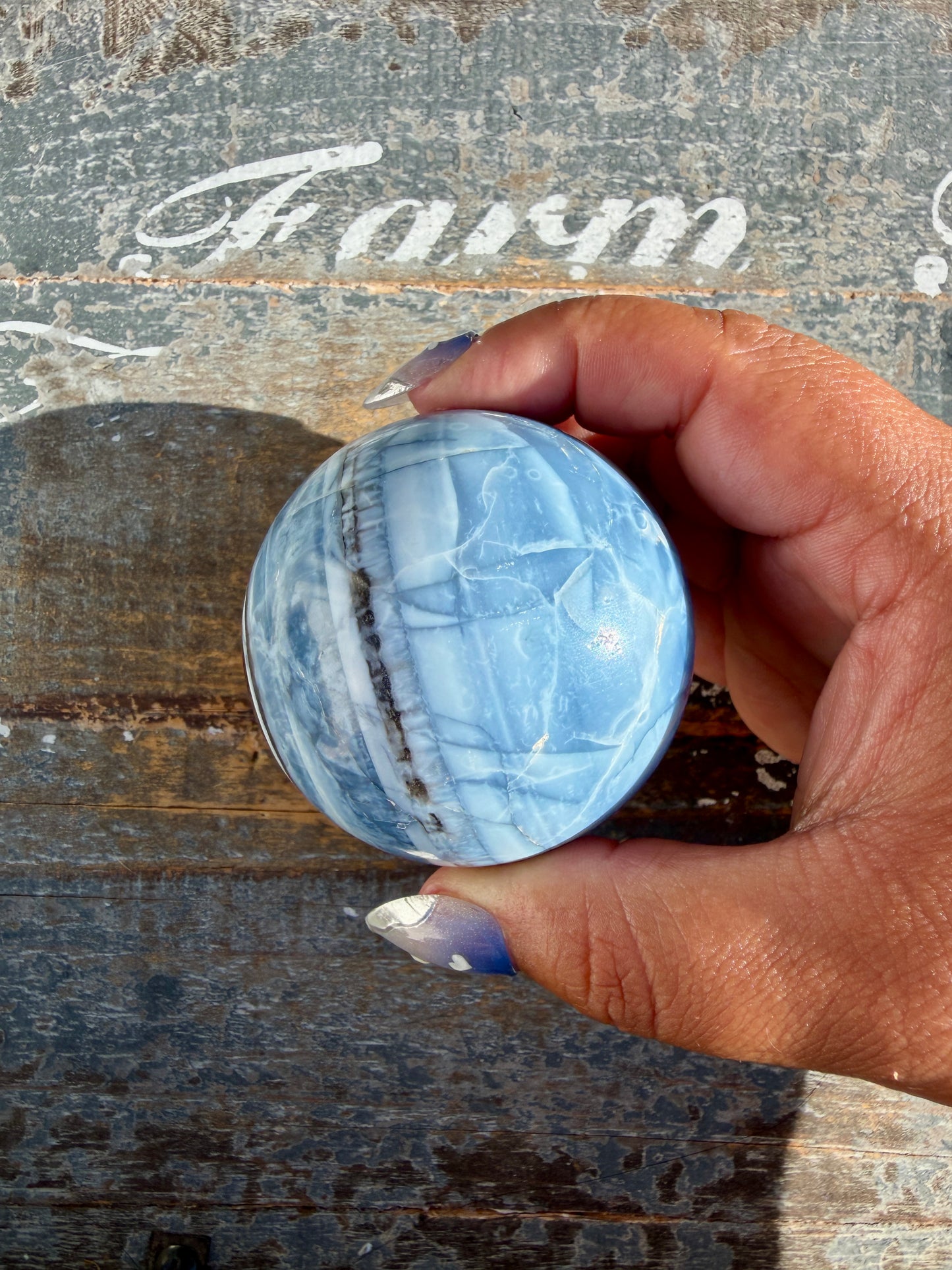 Gorgeous Blue Opal Sphere | India | Opt 43