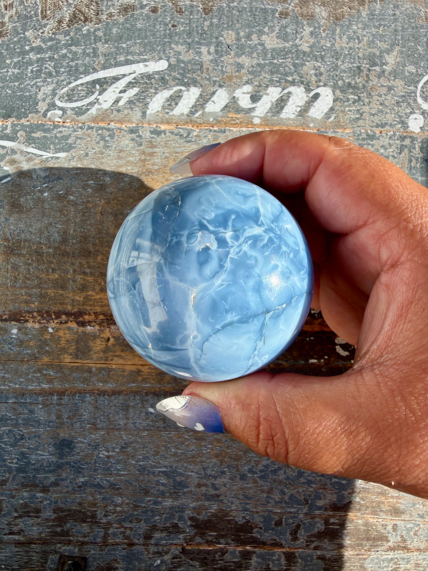 Gorgeous Blue Opal Sphere | India | Opt 43