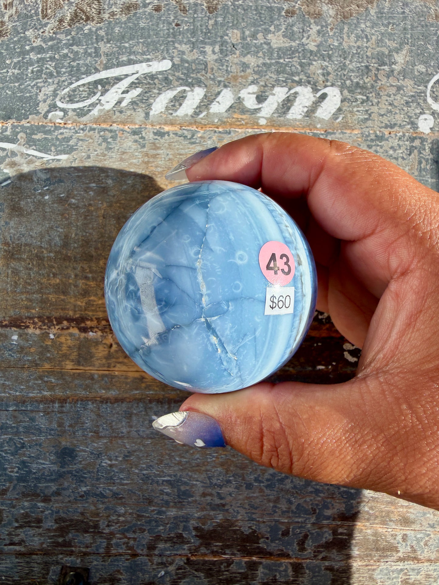 Gorgeous Blue Opal Sphere | India | Opt 43